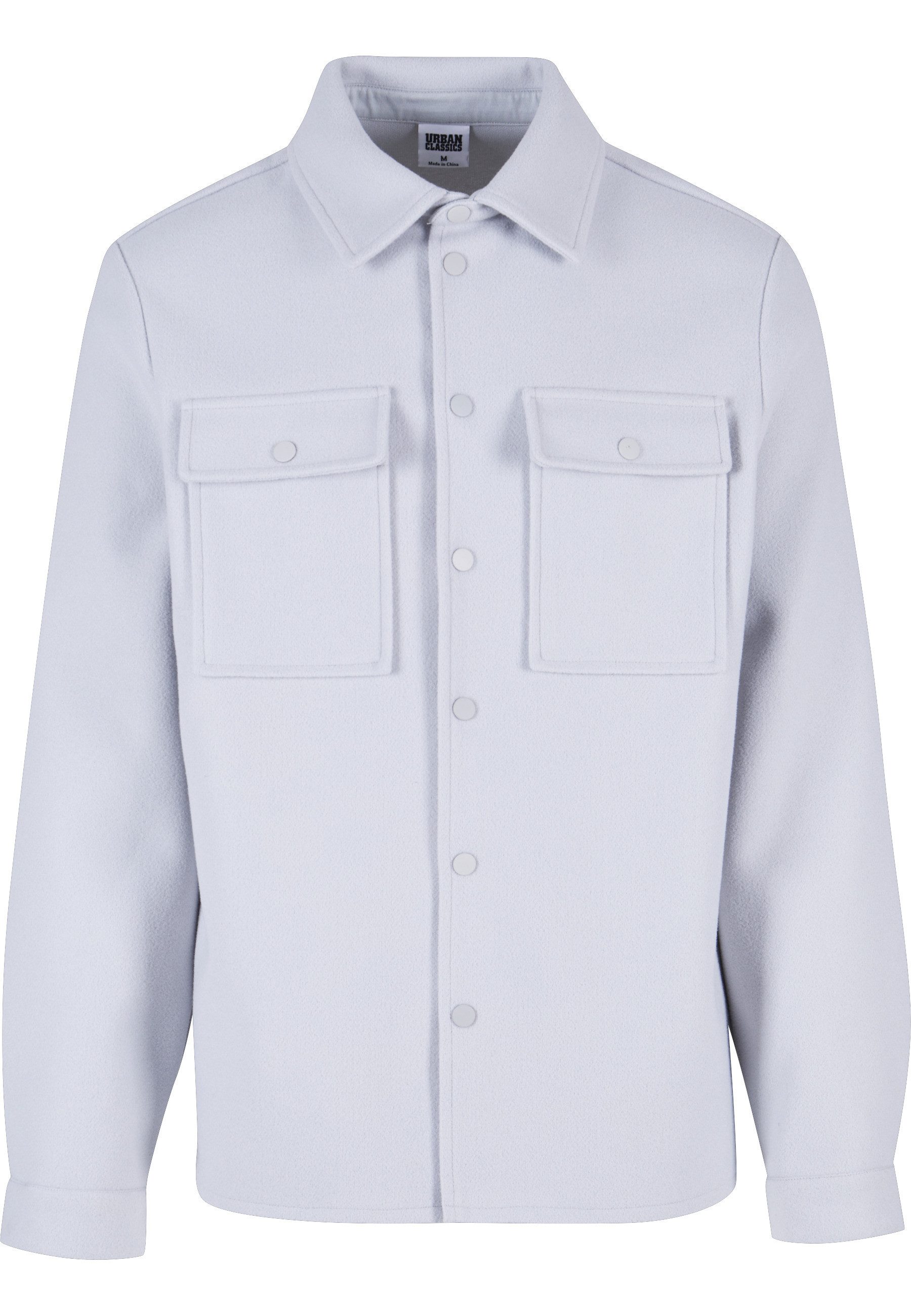 URBAN CLASSICS Langarmhemd Urban Classics Herren Plain Overshirt (1-tlg)