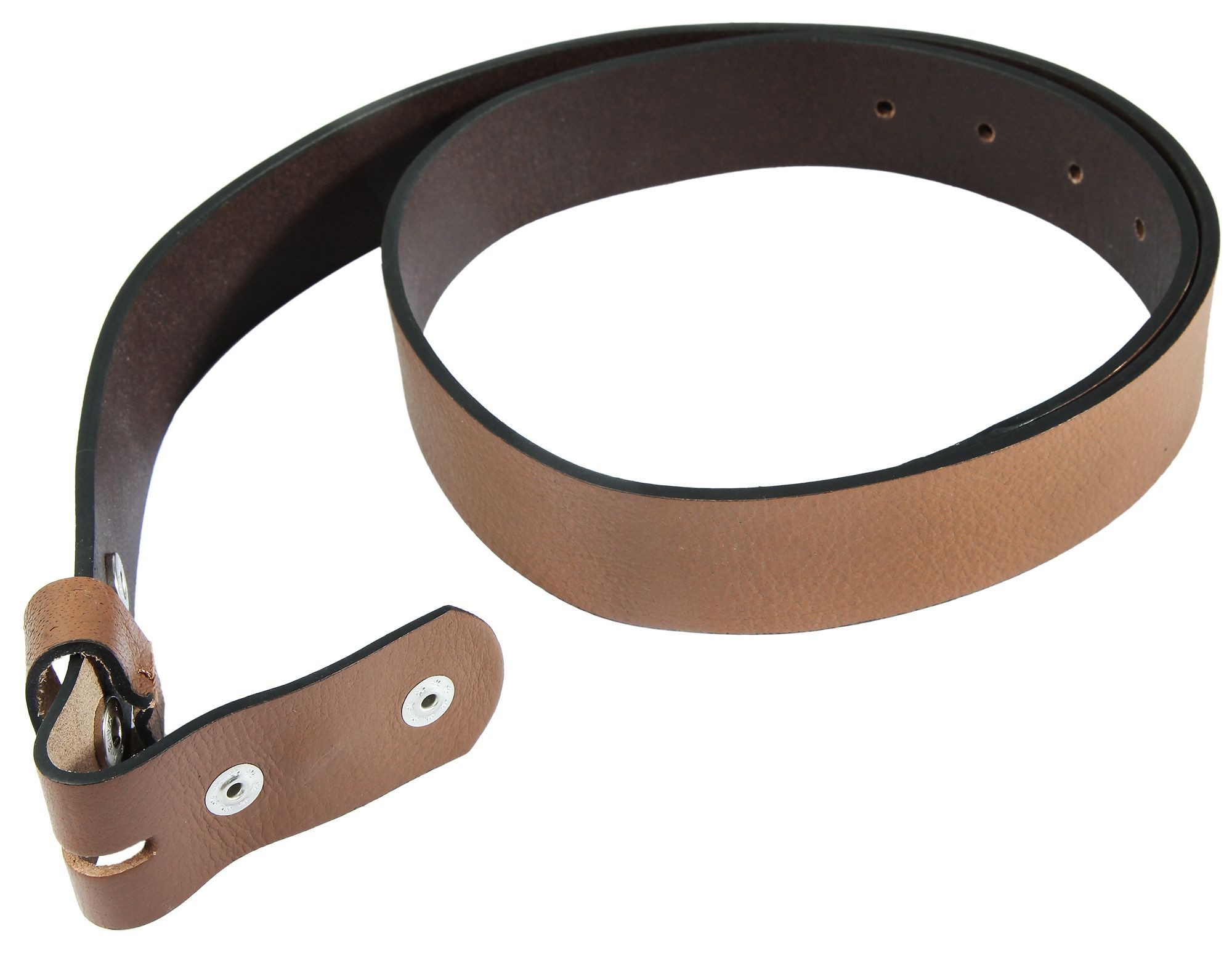 Leonardo Verrelli Ledergürtel Echtleder, braun, für Wechselschnallen, 85 - 125 cm (Bundweite)