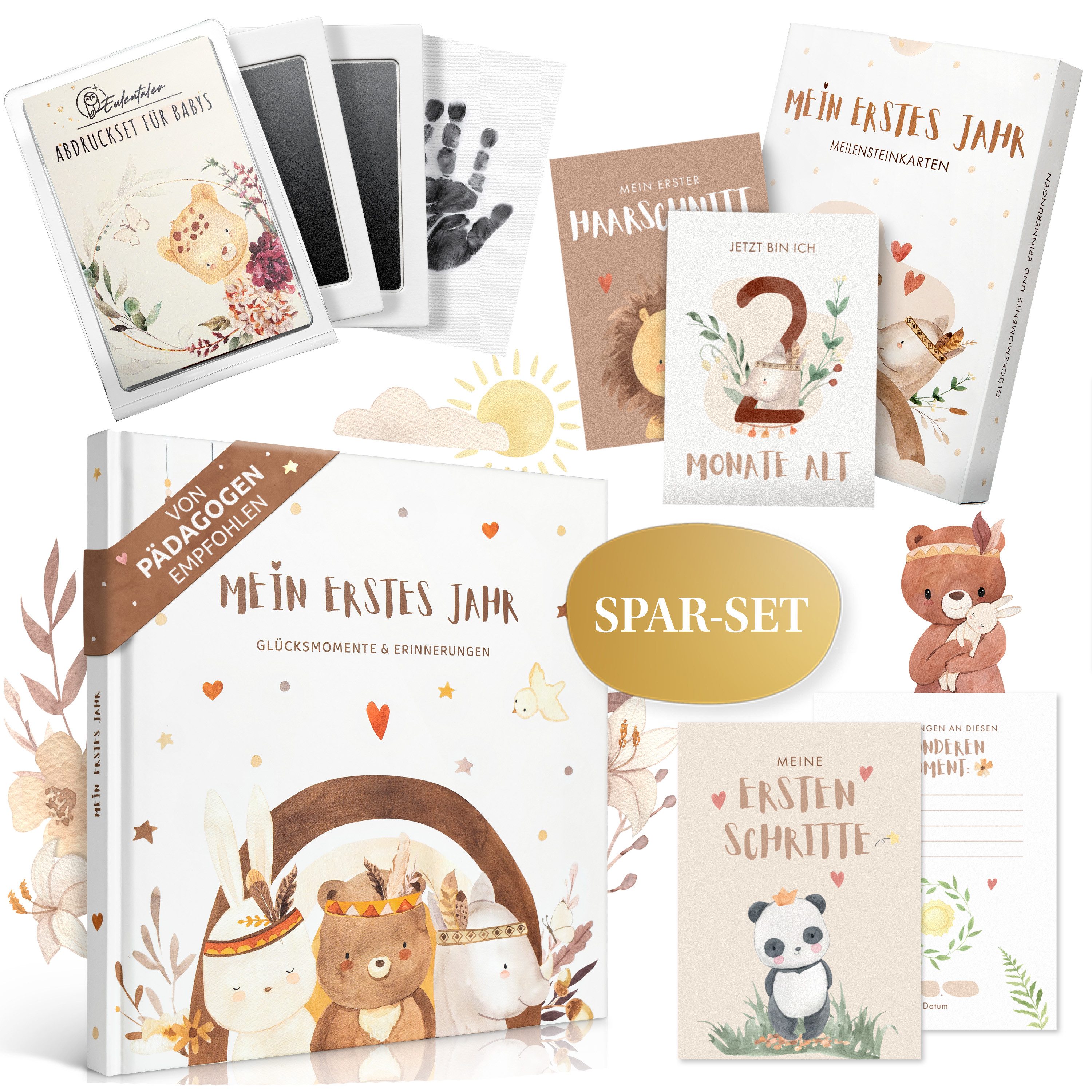 Tagebuch Babyalbum Sparset I Mein erstes Jahr I Besondere Geschenkidee I