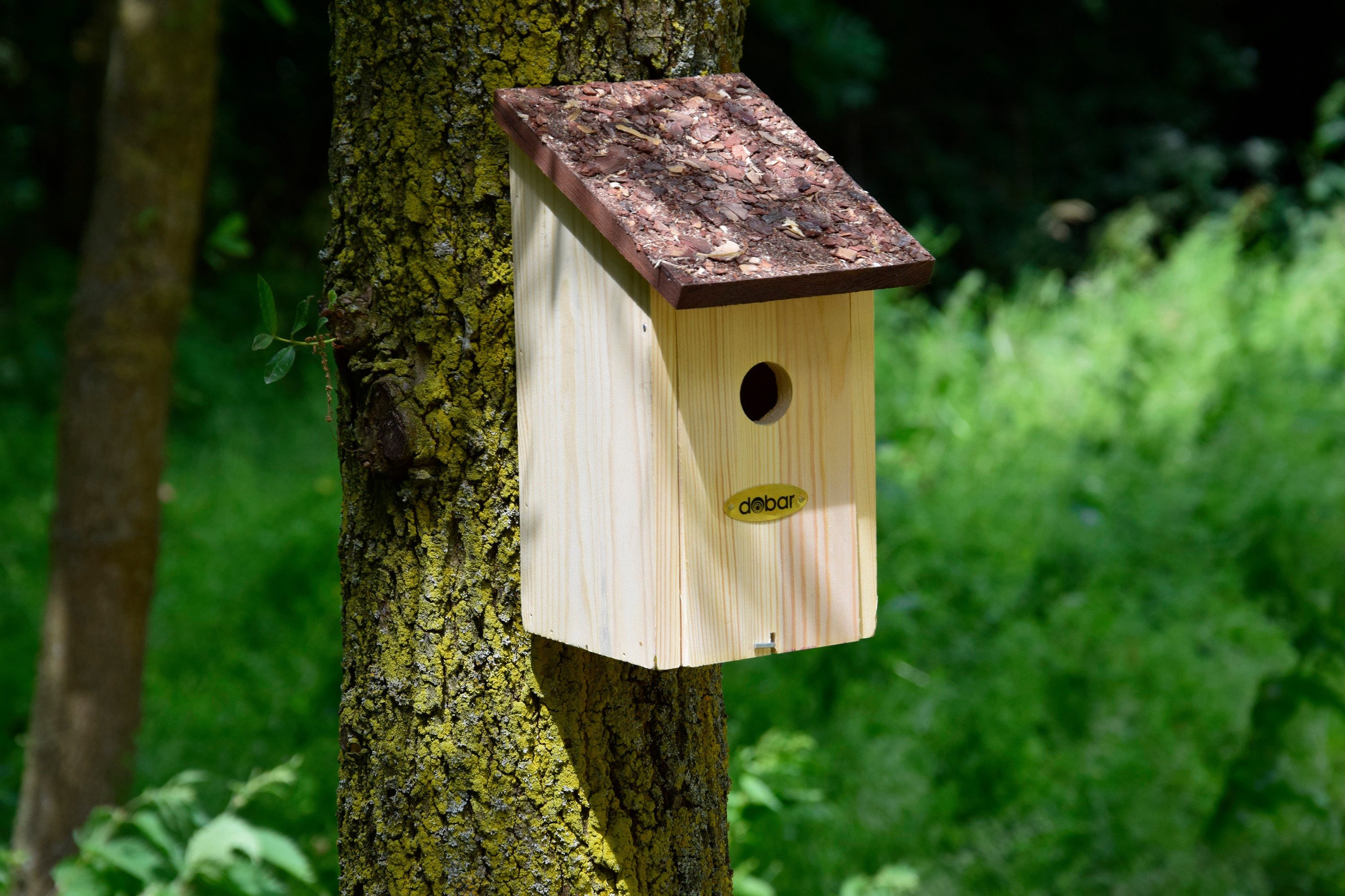 dobar Vogelhaus Nistkasten mit Rindendach