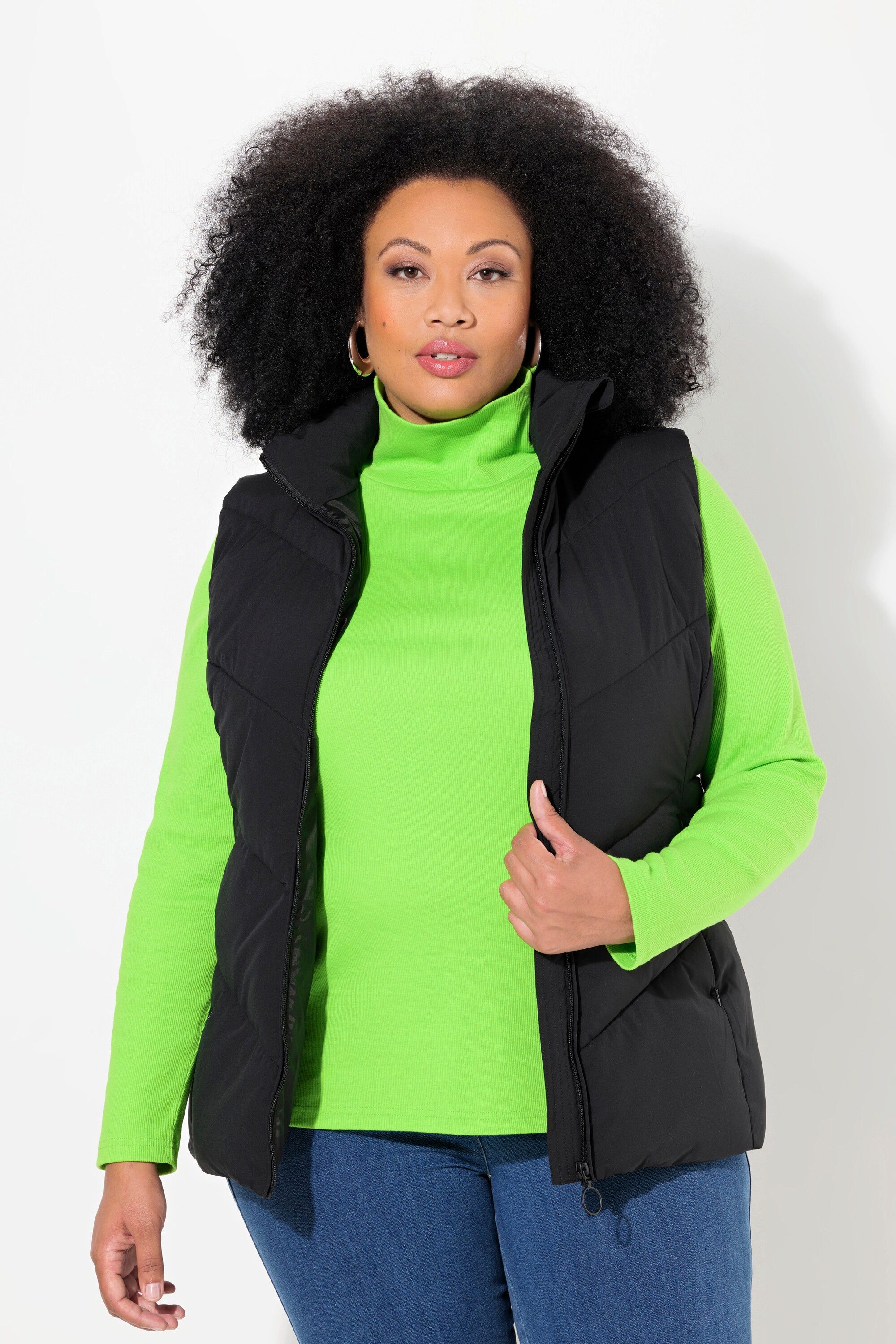 Ulla Popken Funktionsjacke HYPRAR 3-in1-Funktionsjacke A-Linie Steppweste