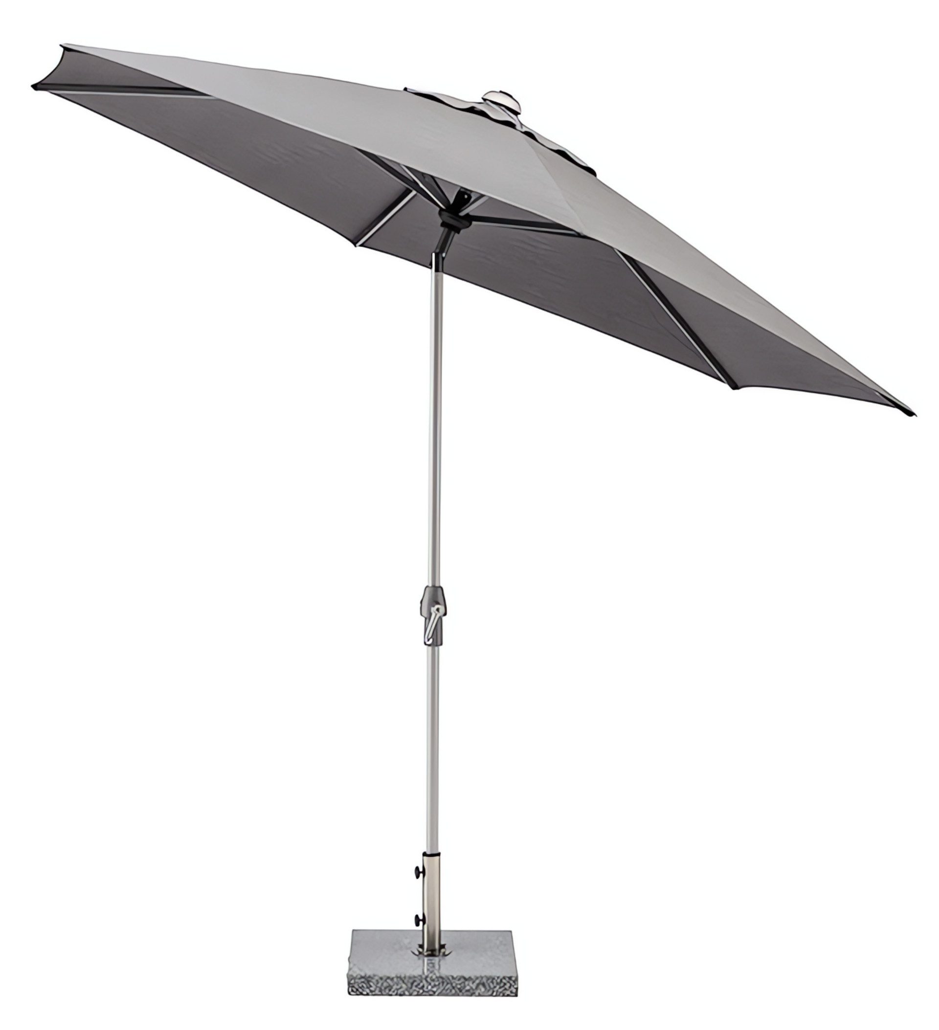 KETTLER Sonnenschirm EASY ALLROUND Kurbelschirm Ø 270cm silber/ charcoal