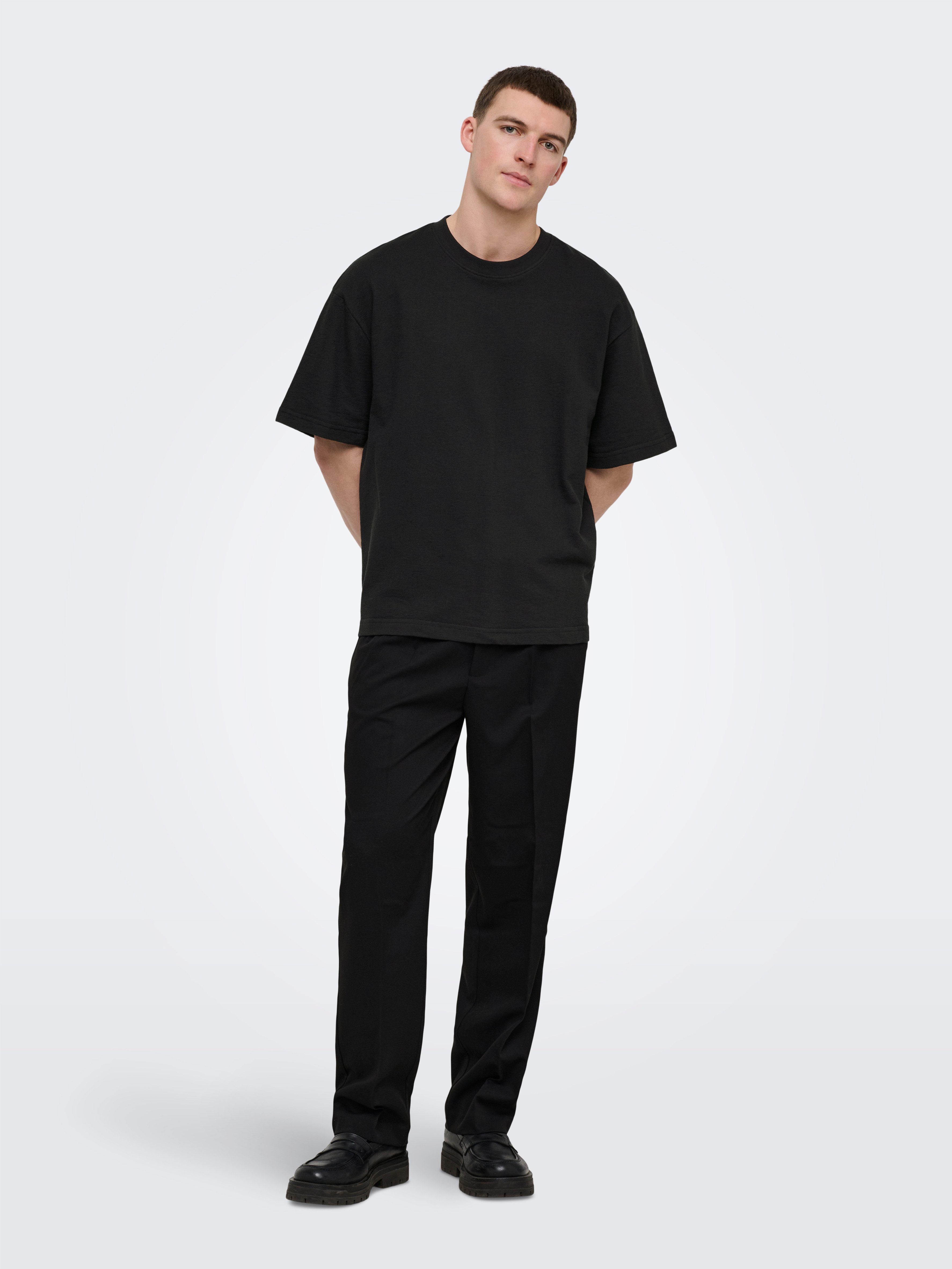 ONLY & SONS T-Shirt ONSLENNY OVZ SS STRCT TEE NOOS – Bild 5 von 5