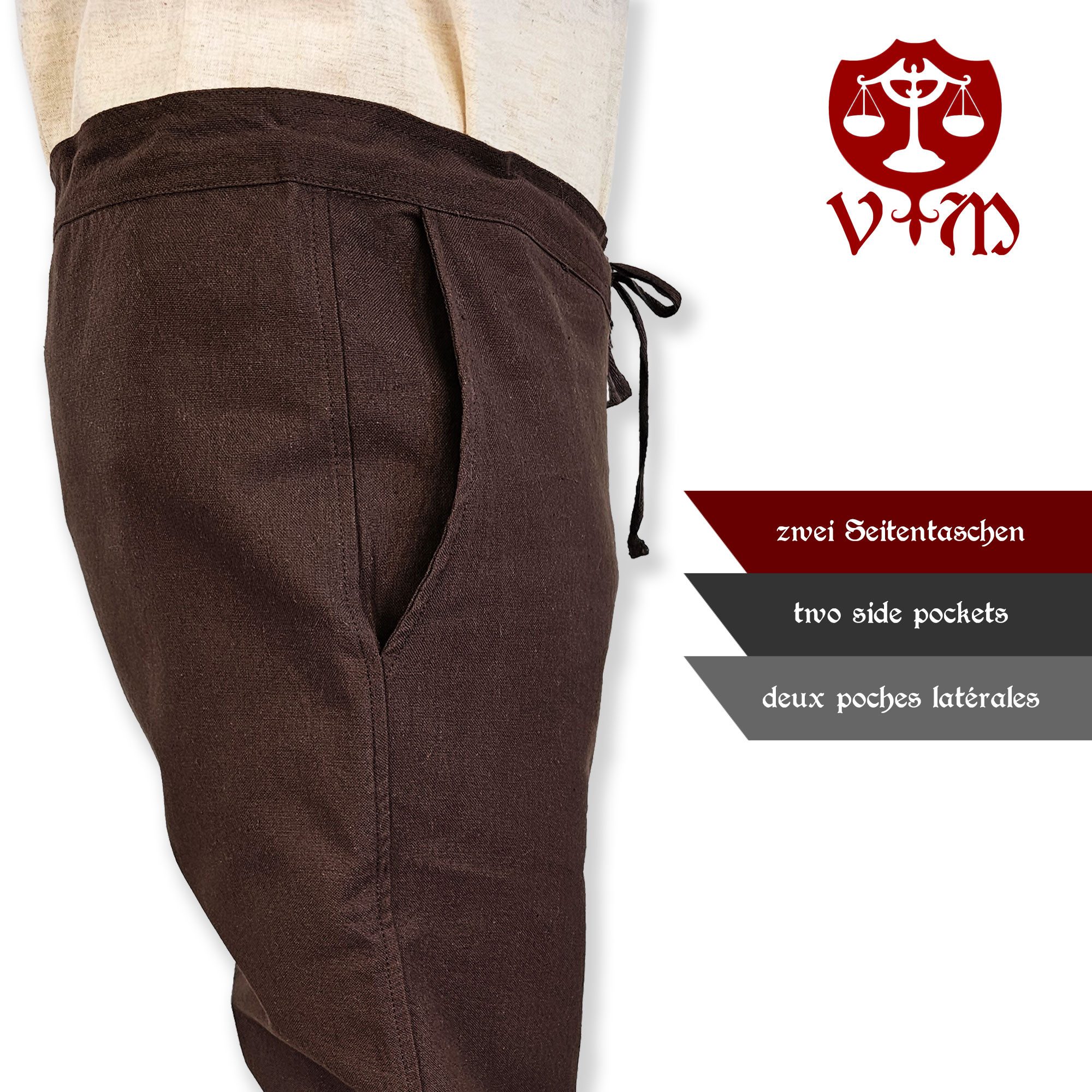 Vehi Mercatus Wikinger-Kostüm Knickerbocker Braun "Karimir"