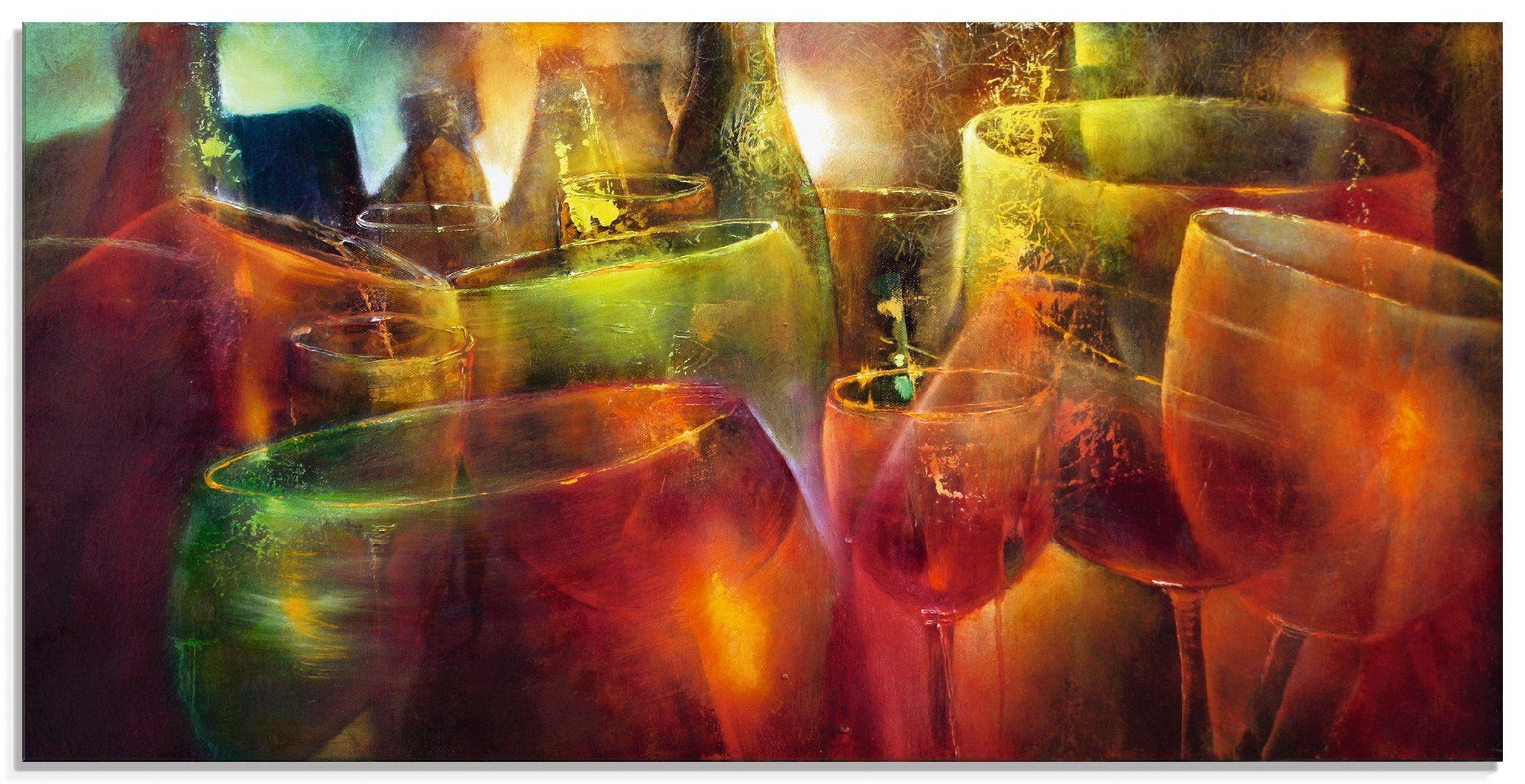 Artland Glasbild Zu später Stunde, Getränke (1 St), in verschiedenen Größen