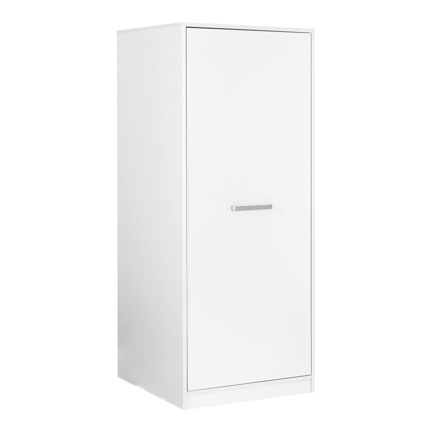Inter Link Mehrzweckschrank LIFESTYLE STUDIO FLOW, Weiß Dekor, 1 Tür, 3 höhenverstellbare Einlegeböden, B 67 x H 164 x T 68 cm
