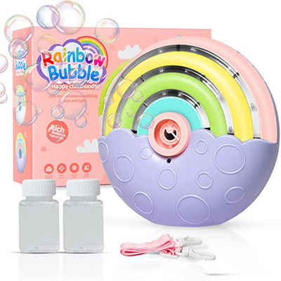 Kind Ja Seifenblasenmaschine SeifenblasenSpielzeug,vollautomatische Seifenblasen,Musik und Licht