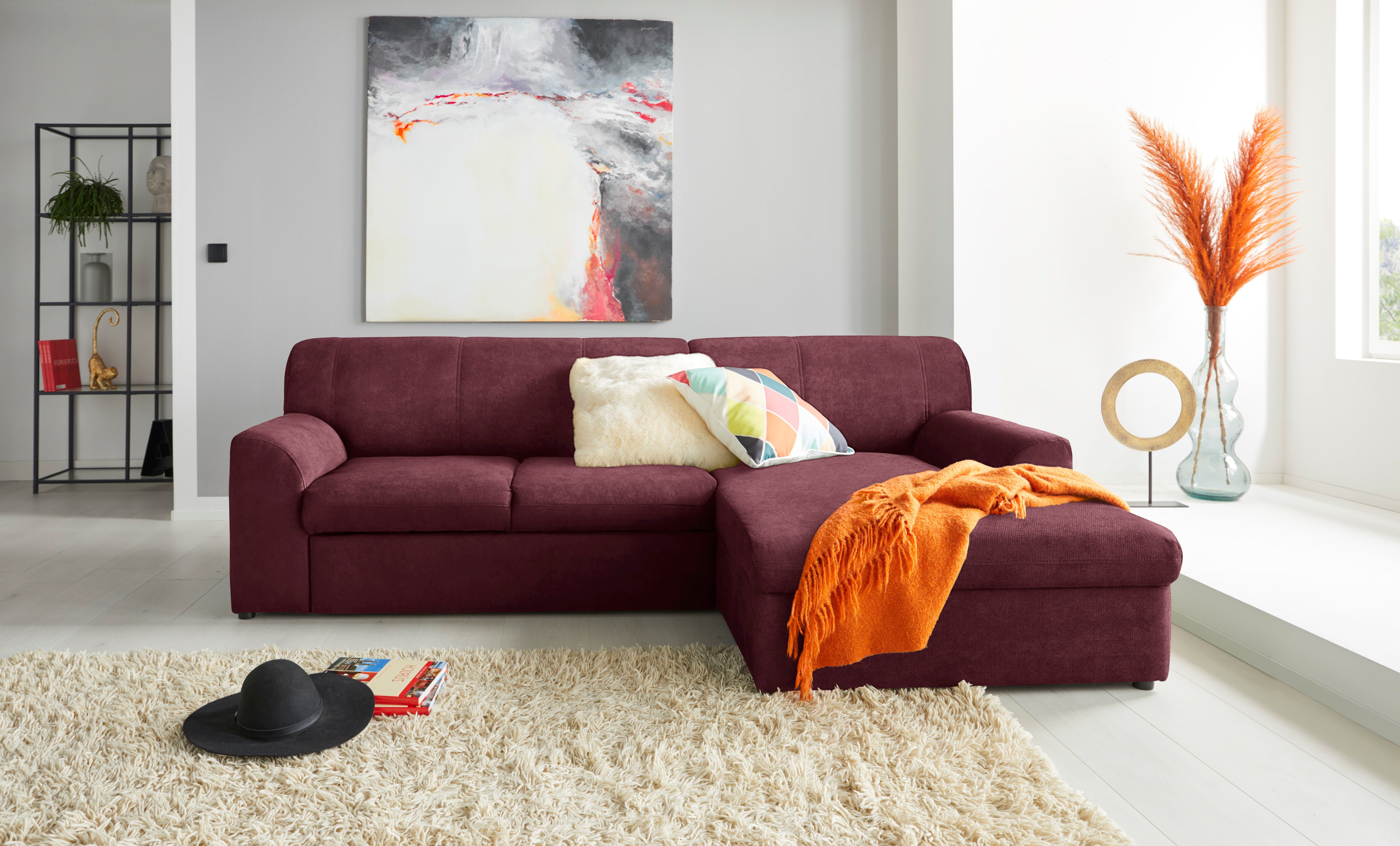 DOMO collection Ecksofa "Modica kompakt und elegant, Breite 244, L-Form", m günstig online kaufen