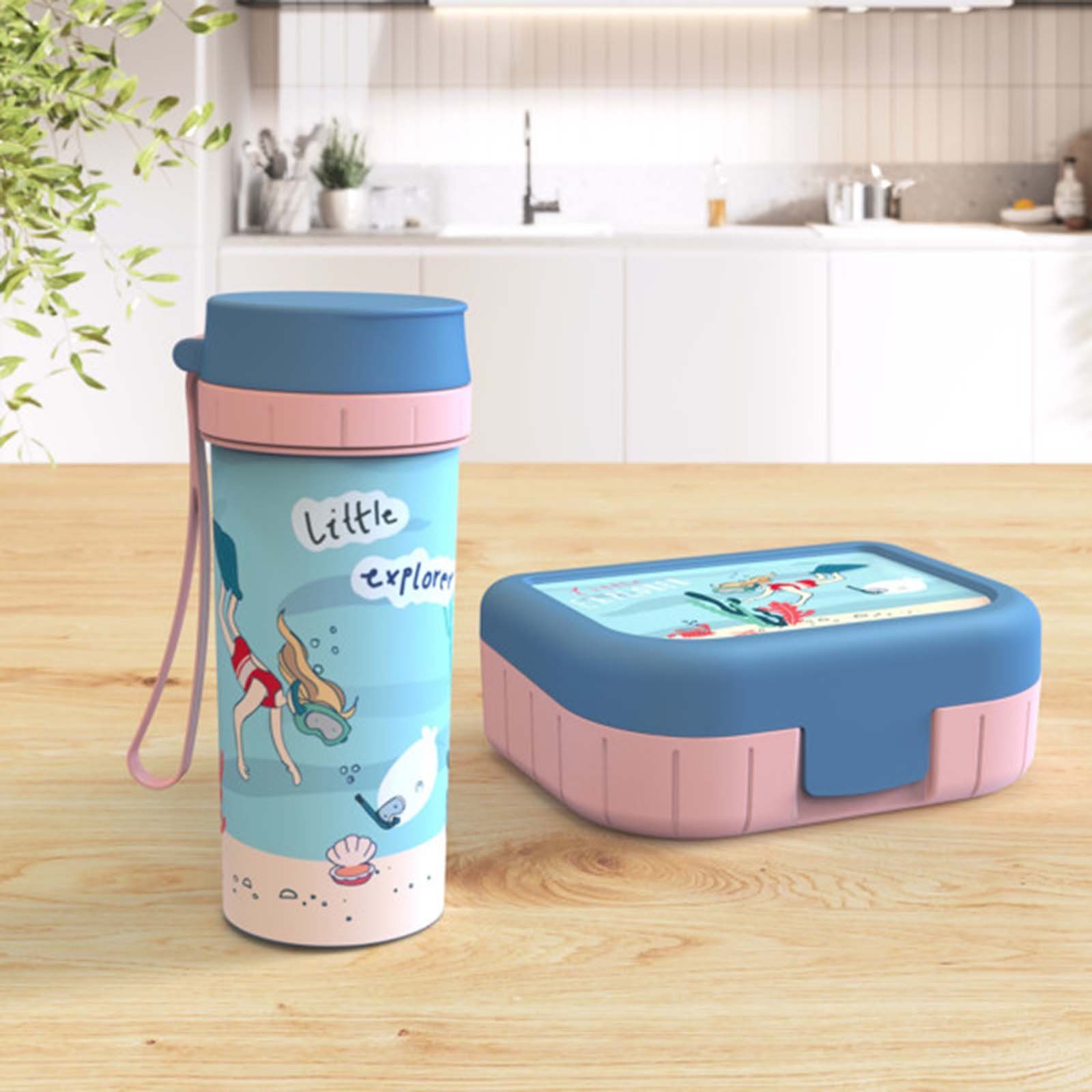 Brotdose BPA-frei, mit Set Kids Mehrfarbig Vorratsdose 4-tlg) (SAN) Memory ROTHO Trinkflasche, Kunststoff (Lunchset, Lunchset 4tlg.