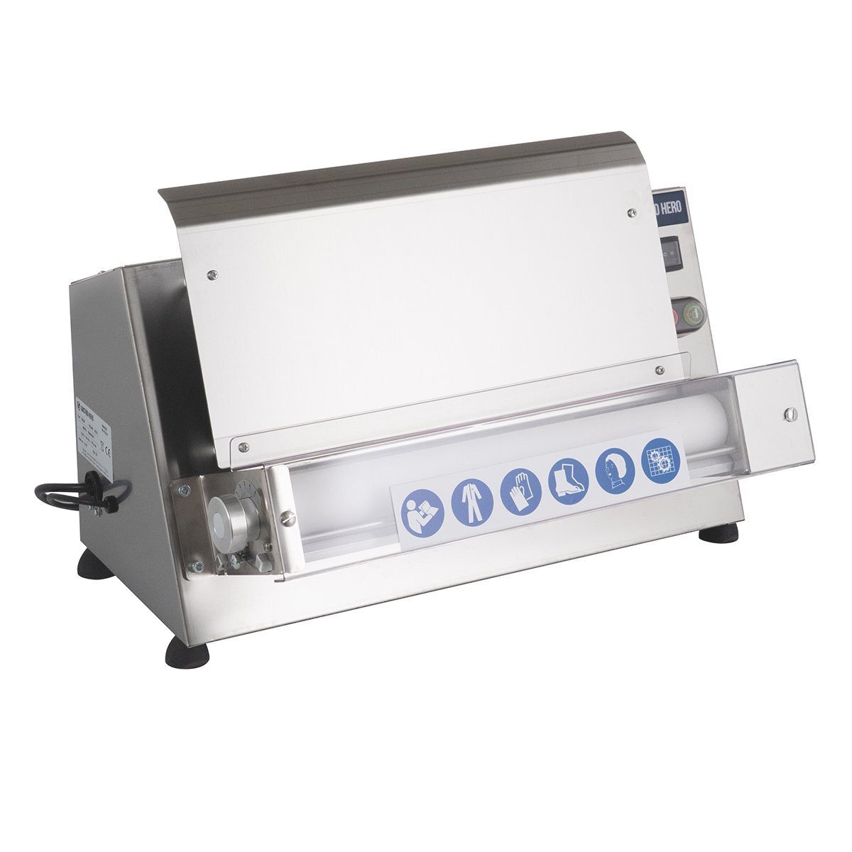 GastroHero Nudelmaschine Teigausrollmaschine PROFI 42 N mit Fußpedal 40 cm, 370 W, Fünf Teigstärken-Einstellungen, komfortables Fußpedal