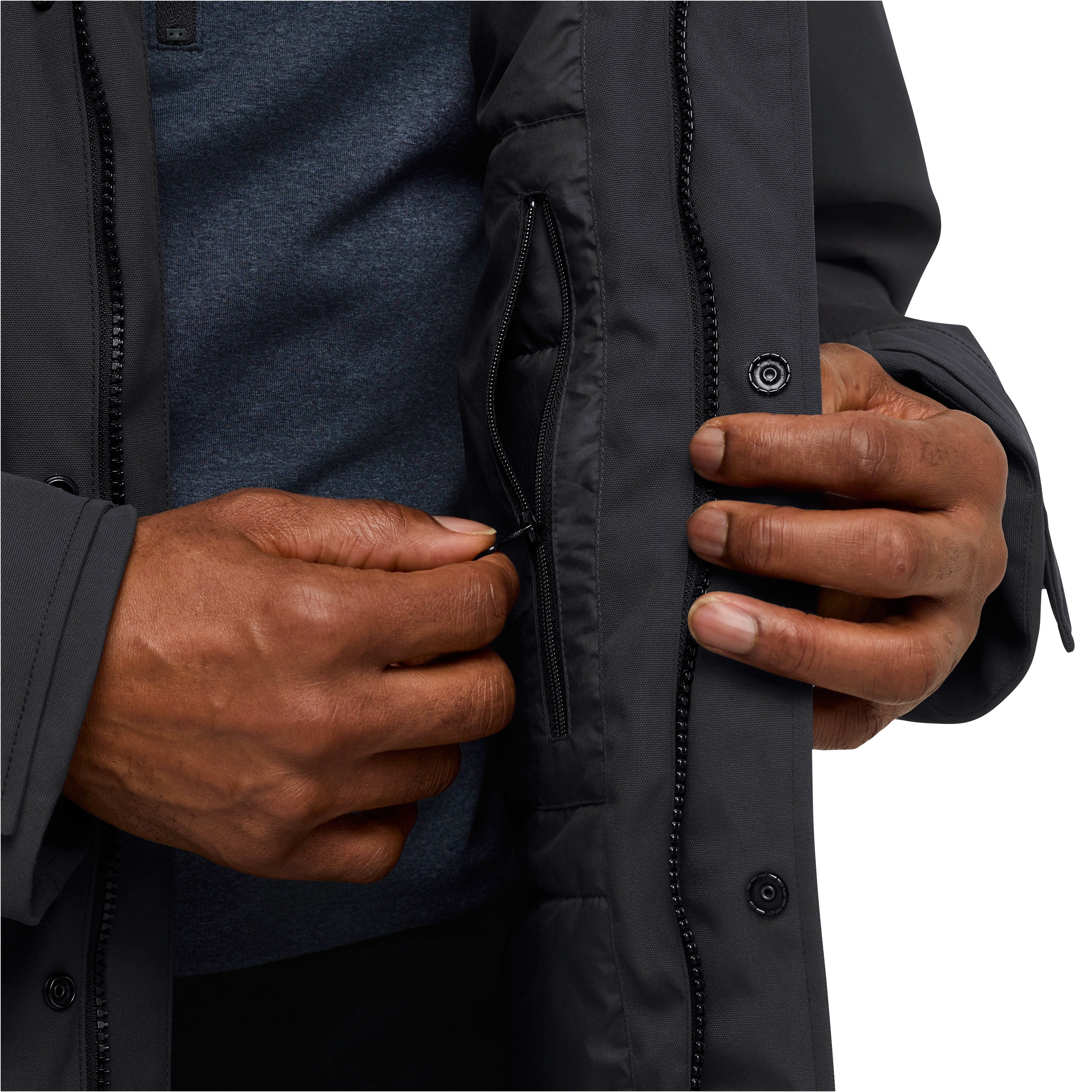 Jack Wolfskin Funktionsparka CANYON SHIELD PARKA M für Winter, atmungsaktiv, winddicht, mit abnehmbarer Kapuze
