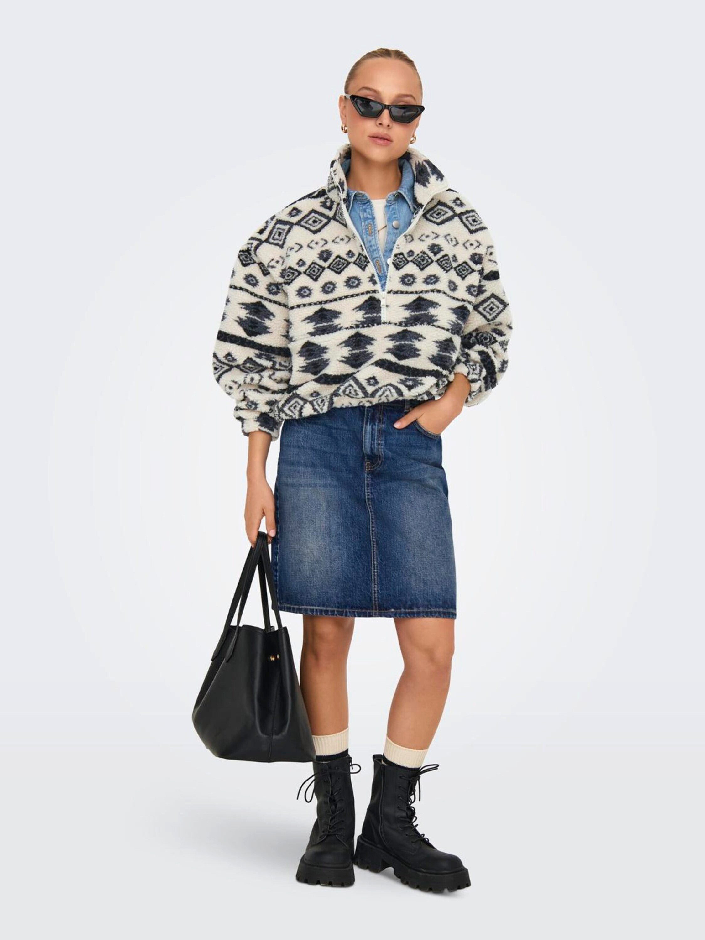 ONLY Sweatshirt ONLJANNE (1-tlg) Plain/ohne Details – Bild 5 von 5