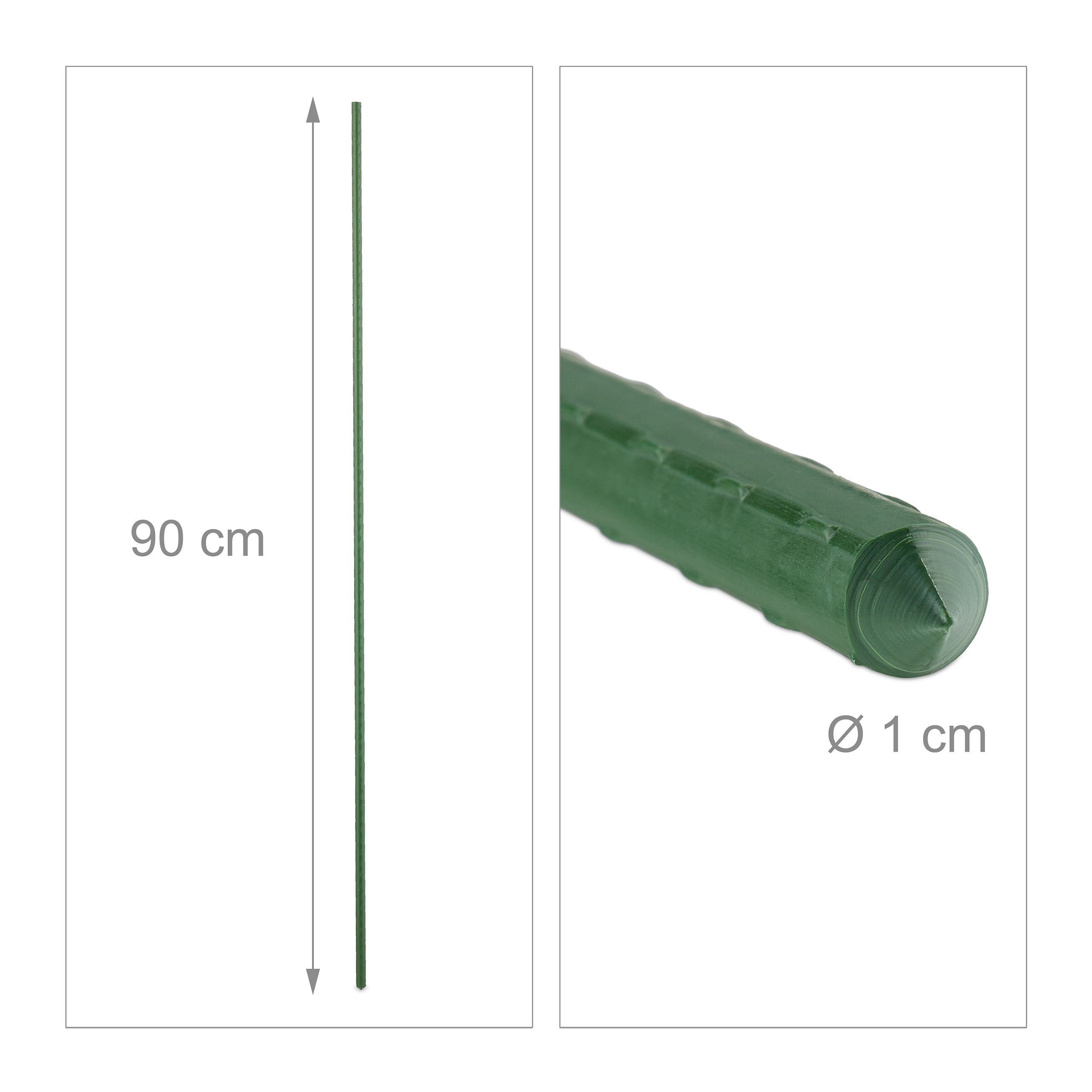 relaxdays Rankhilfe Pflanzstäbe 90 cm im 10er Set, 10 St. – Bild 4 von 5