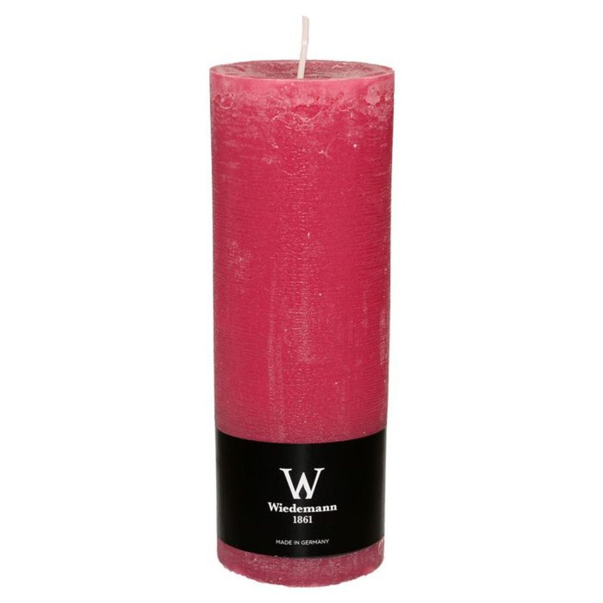 INNA-Glas Stumpenkerze AURORA, himbeer, 19 cm, Ø10 cm, 155h - Made in Germany