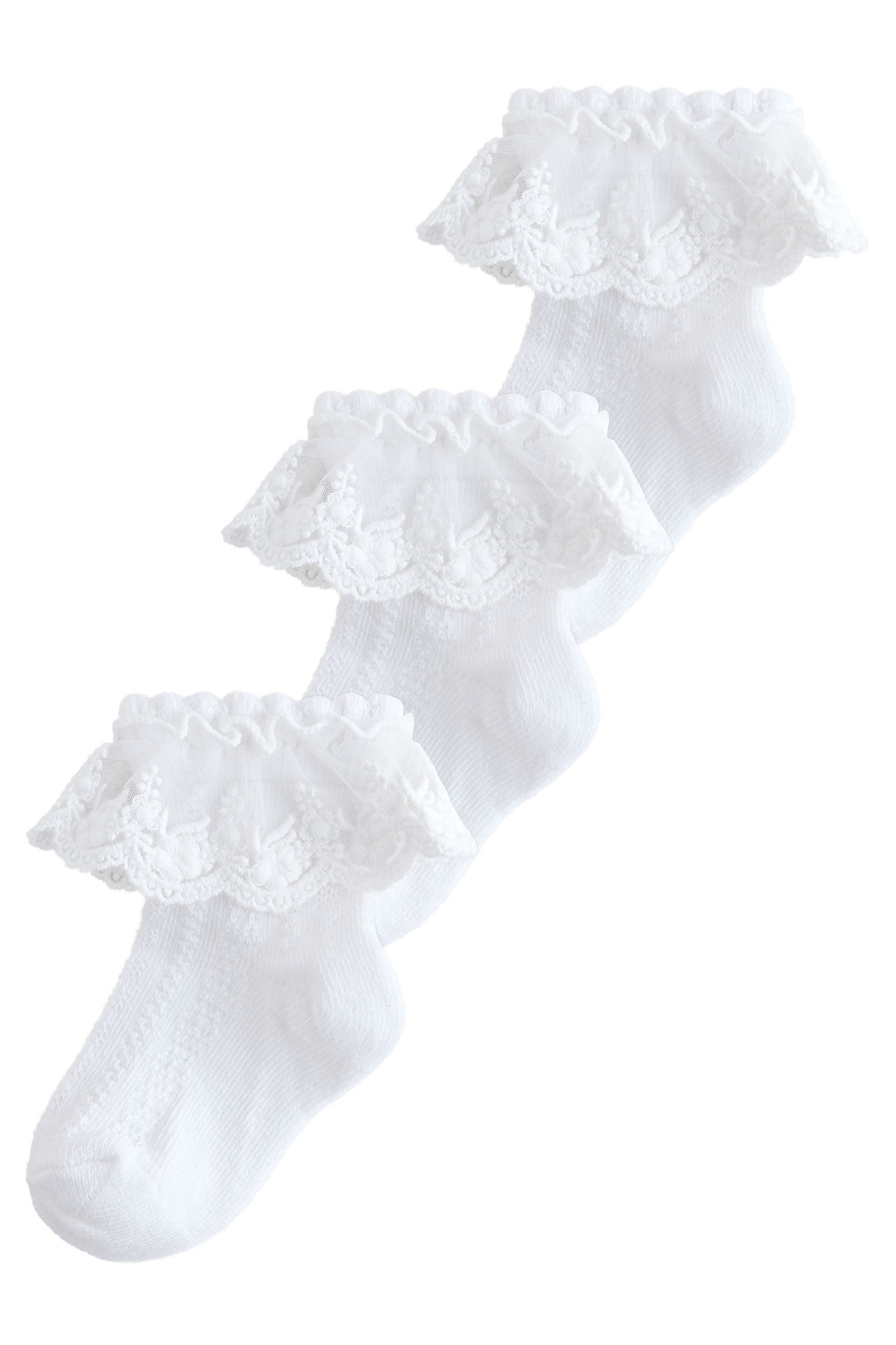Next Basicsocken Babysocken mit Spitze, 3er-Pack (3-Paar)