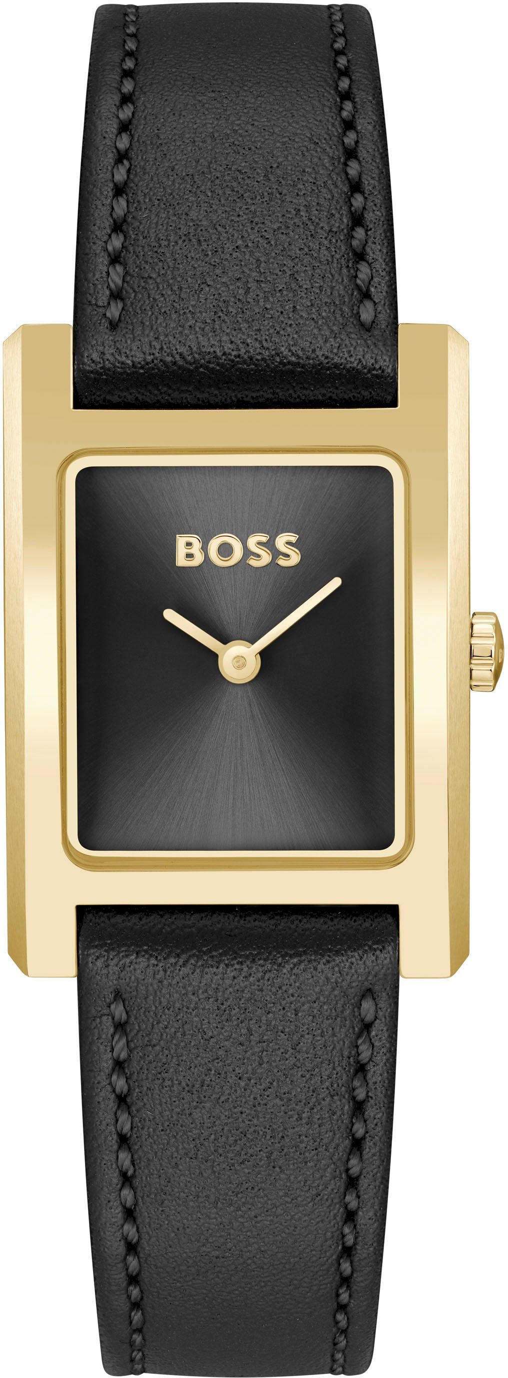 BOSS Quarzuhr LUCY 1502742, Damenuhr, Armbanduhr, analog, Lederarmband günstig online kaufen