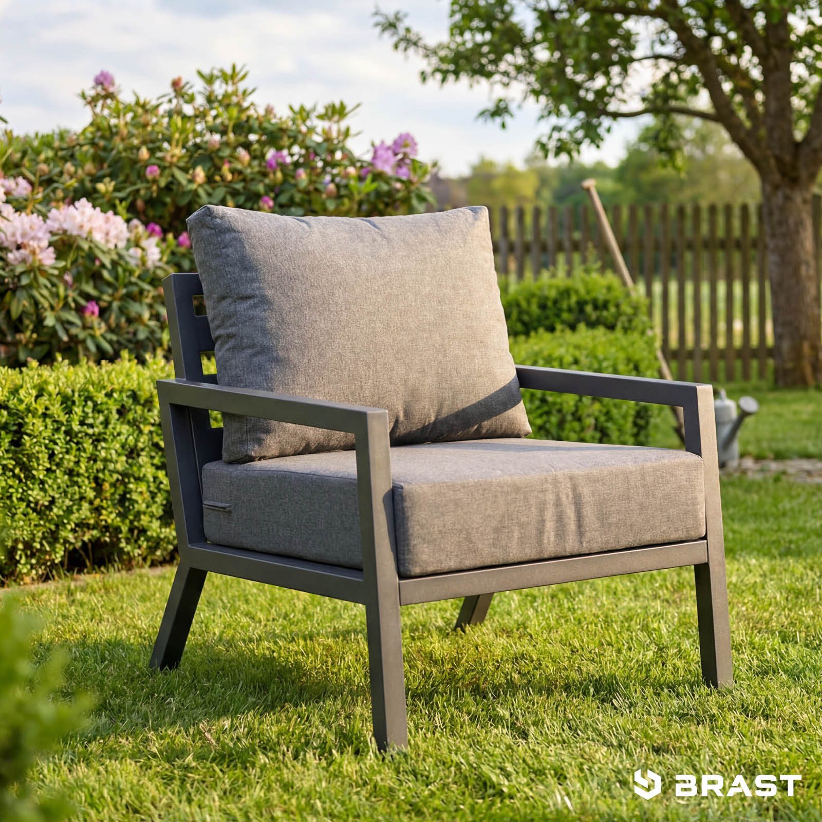 BRAST Gartenlounge-Set Aluminium Adria, viele Varianten & Module, (Loungemöbel Essgruppe Gartenmöbel, bis zu 5 Personen, Sofa Sessel Tisch), Loungesessel