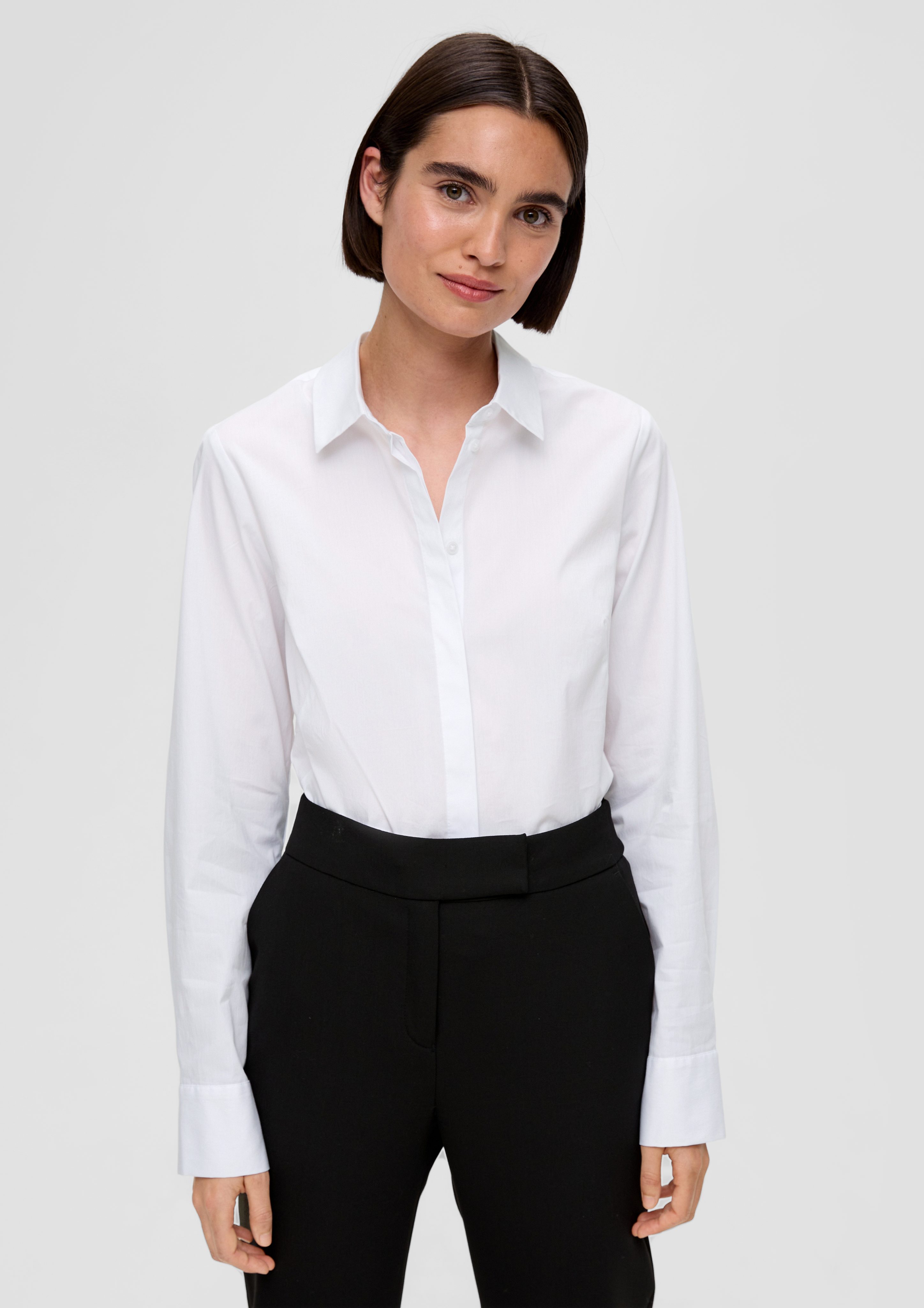 s.Oliver BLACK LABEL Klassische Bluse, mit verdeckter Knopfleiste günstig online kaufen
