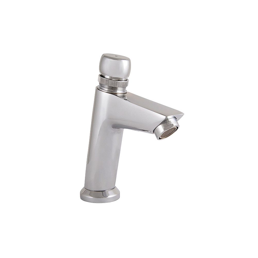 Creavit Waschtischarmatur TA1060 (einzel, 1-St., Einzel) Creavit Wasserhahn selbstschließender Druckknopf Armatur Chrom