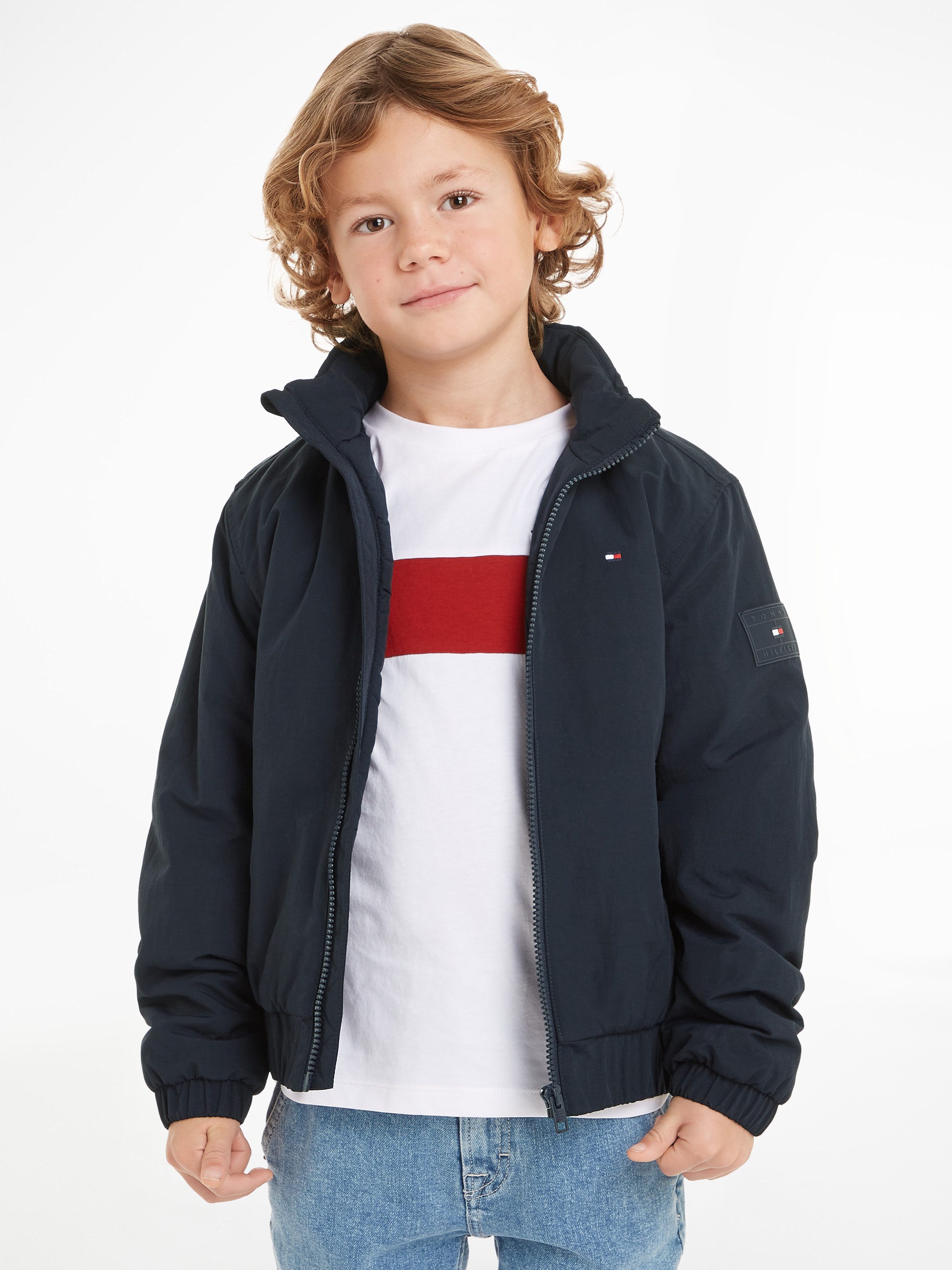 Tommy Hilfiger Blouson ESSENTIAL PADDED JACKET Baby bis 2 Jahre, Stehkragen, Reißverschluss