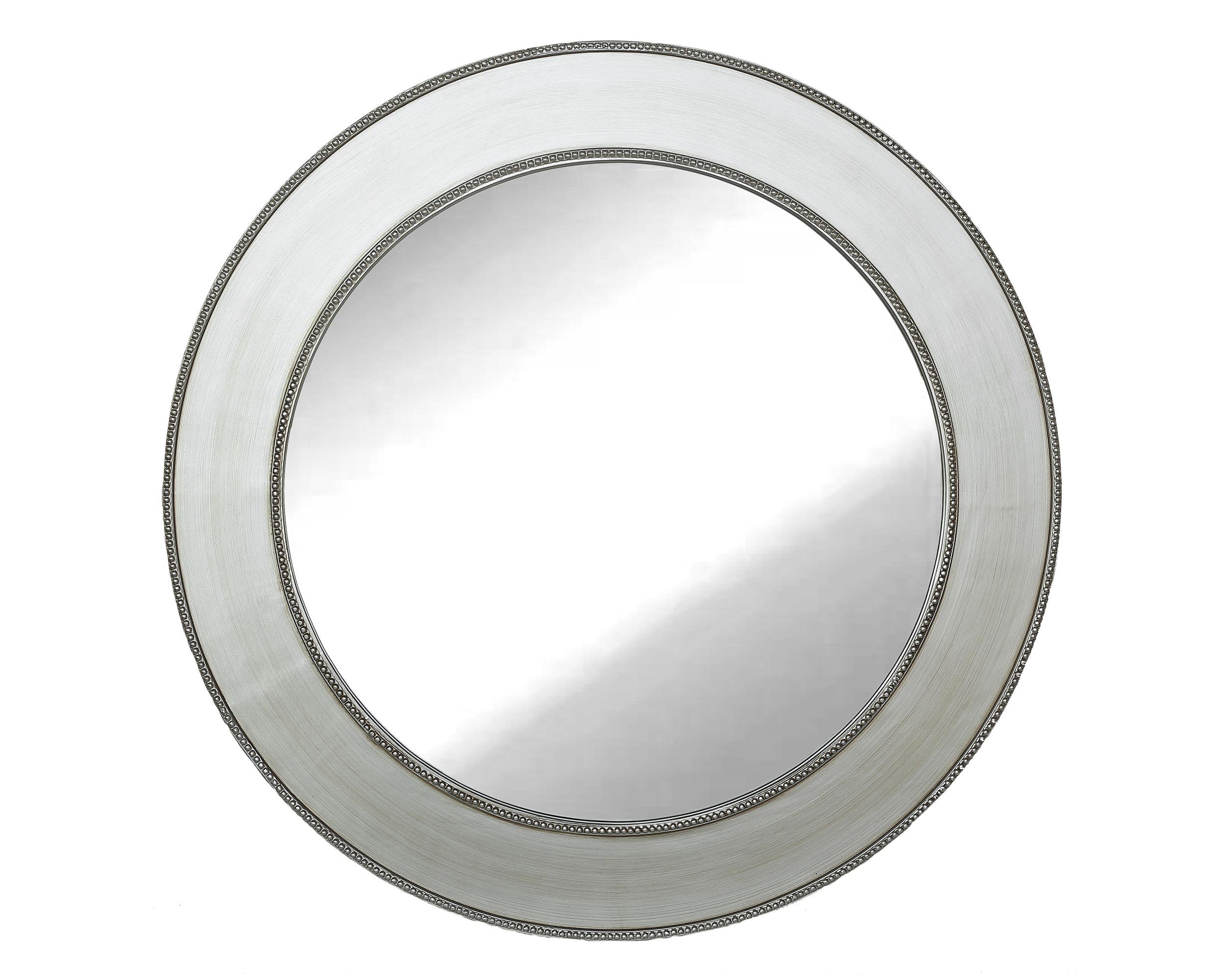 LC Ø90 »Barock« Wandspiegel silber Home Perlenumrandung Wandspiegel mit cm