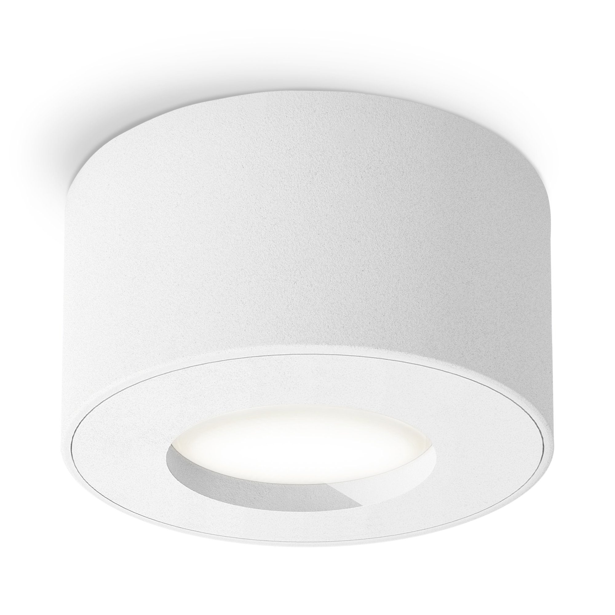 SSC-LUXon LED Aufbaustrahler CELI-1 Aufbauspot fuer Bad & Aussen IP44 in weiss mit LED Modul 4W, Neutralweiß