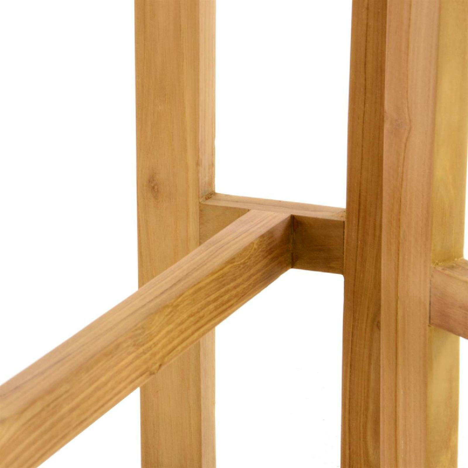 VCM Gartentisch Balkontisch Teak H. 75 x B. 65 x T. 135 cm, Klapptisch, hochwertig Teak Holz