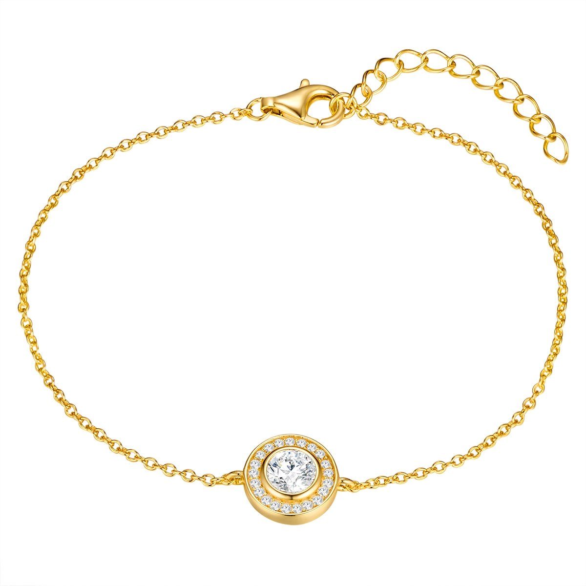 Rafaela Donata Silberarmband gelbgold, aus Sterling Silber