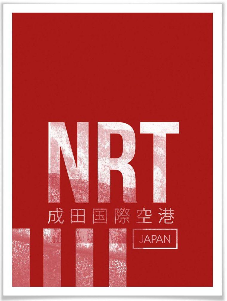 Wall-Art Poster Wandbild NRT Flughafen Tokyo, Flughafen (1 St), Poster, Wandbild, Bild, Wandposter | Poster