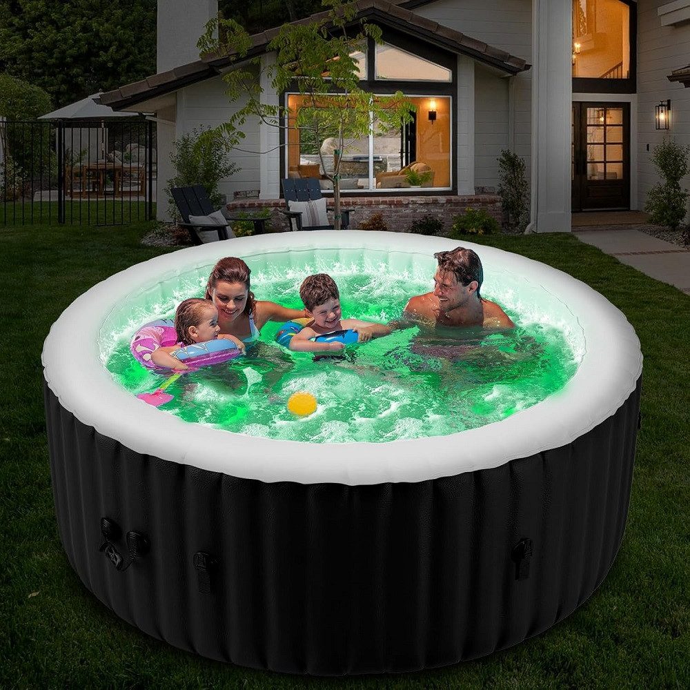 Meulbaty Whirlpool Aufblasbarer Whirlpool von Circle, (1-tlg), Tragbarer Outdoor-Whirlpool für 4 Personen