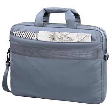 Hama Laptoptasche Notebook Tasche bis 36 cm (14,1 Zoll), Farbe Grau, Mit Tablet- und Dokumentenfach, Organizerstruktur und Trolleyband