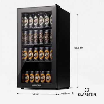Klarstein Getränkekühlschrank HEA-Bersafe-74-bl 10045534A, 84 cm hoch, 43 cm breit, Bier Hausbar Getränkekühlschrank Flaschenkühlschrank Glastür
