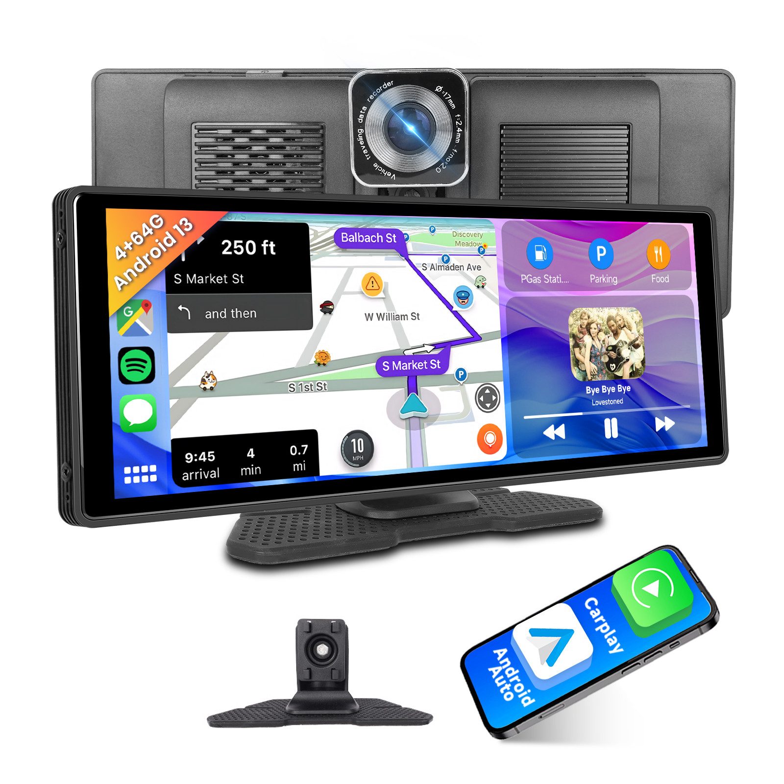10,26 Zoll Auto-Radio mit CarPlay Android Auto Bluetooth GPS WiFi FM Navigationsgerät