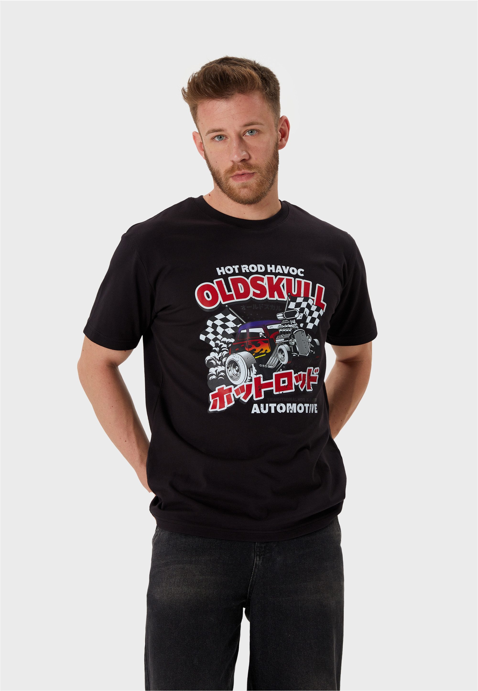 Oldskull T-Shirt Rtrip Moto Skull (1-tlg) mit coolem Print günstig online kaufen