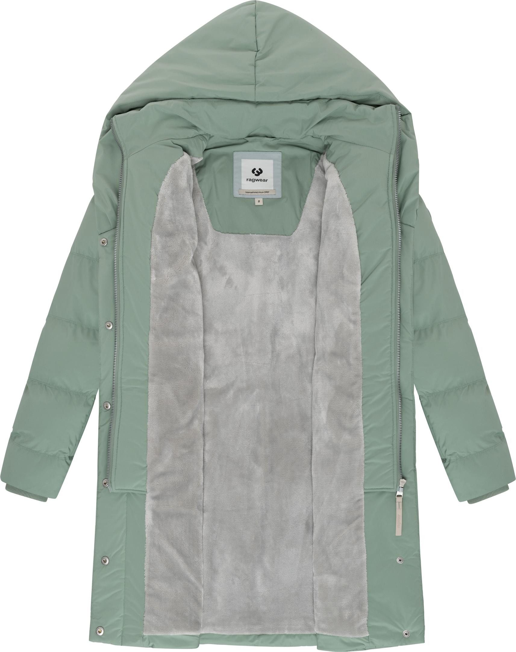 Ragwear Steppmantel Natalka Soft YOUMODO Warmer Wintermantel mit hohem Kragen und Kapuze