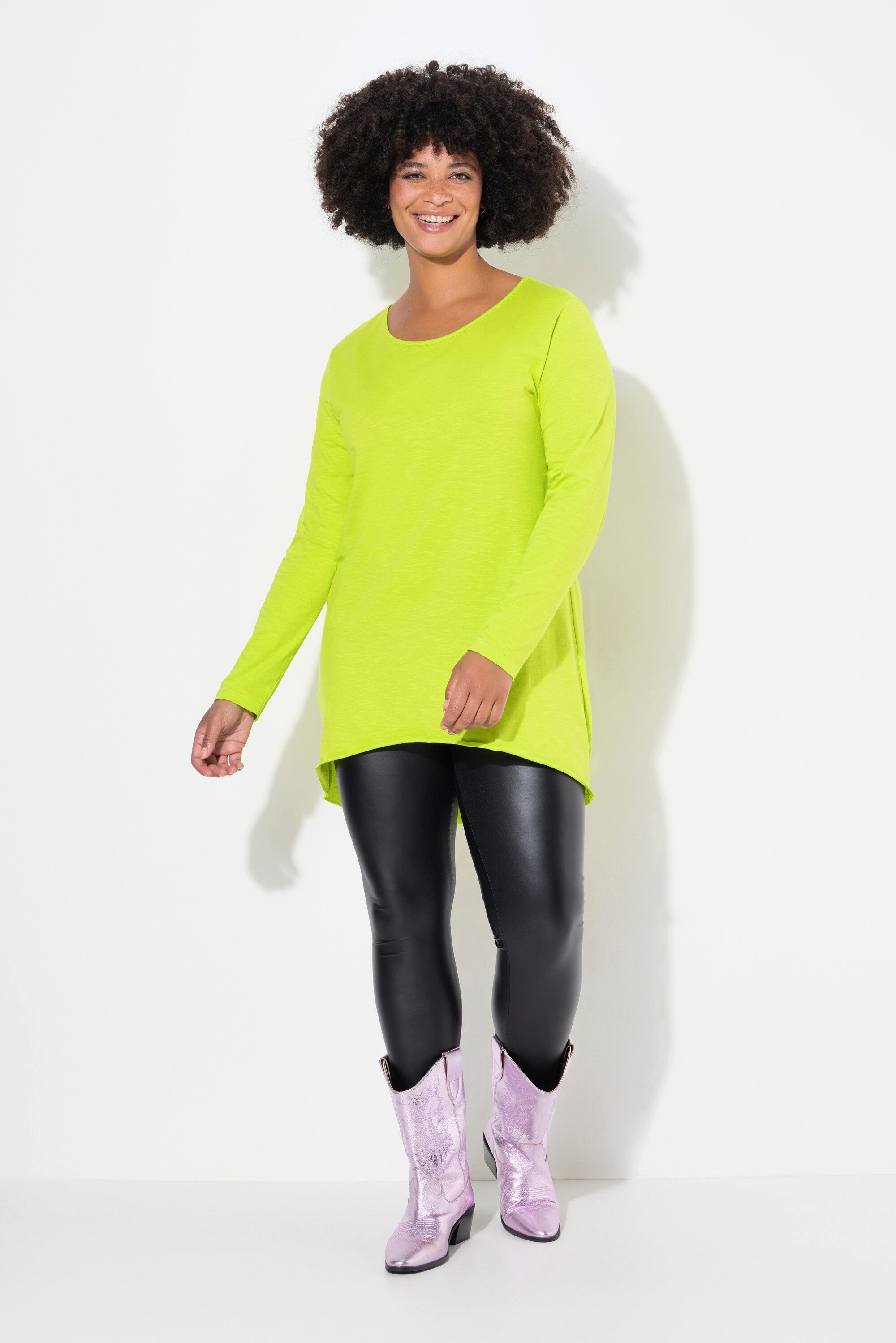 Angel of Style T-Shirt Longshirt bequeme Passform Rundhals Langarm günstig online kaufen