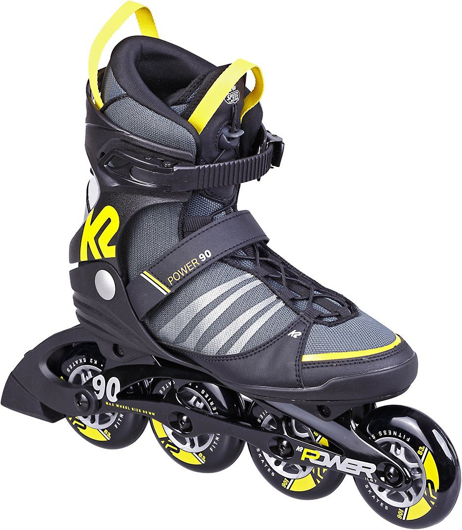 II SPEEDLACE K2 POWER Skate K2 Inlineskates 90 black/yellow 2022 LTD Inline