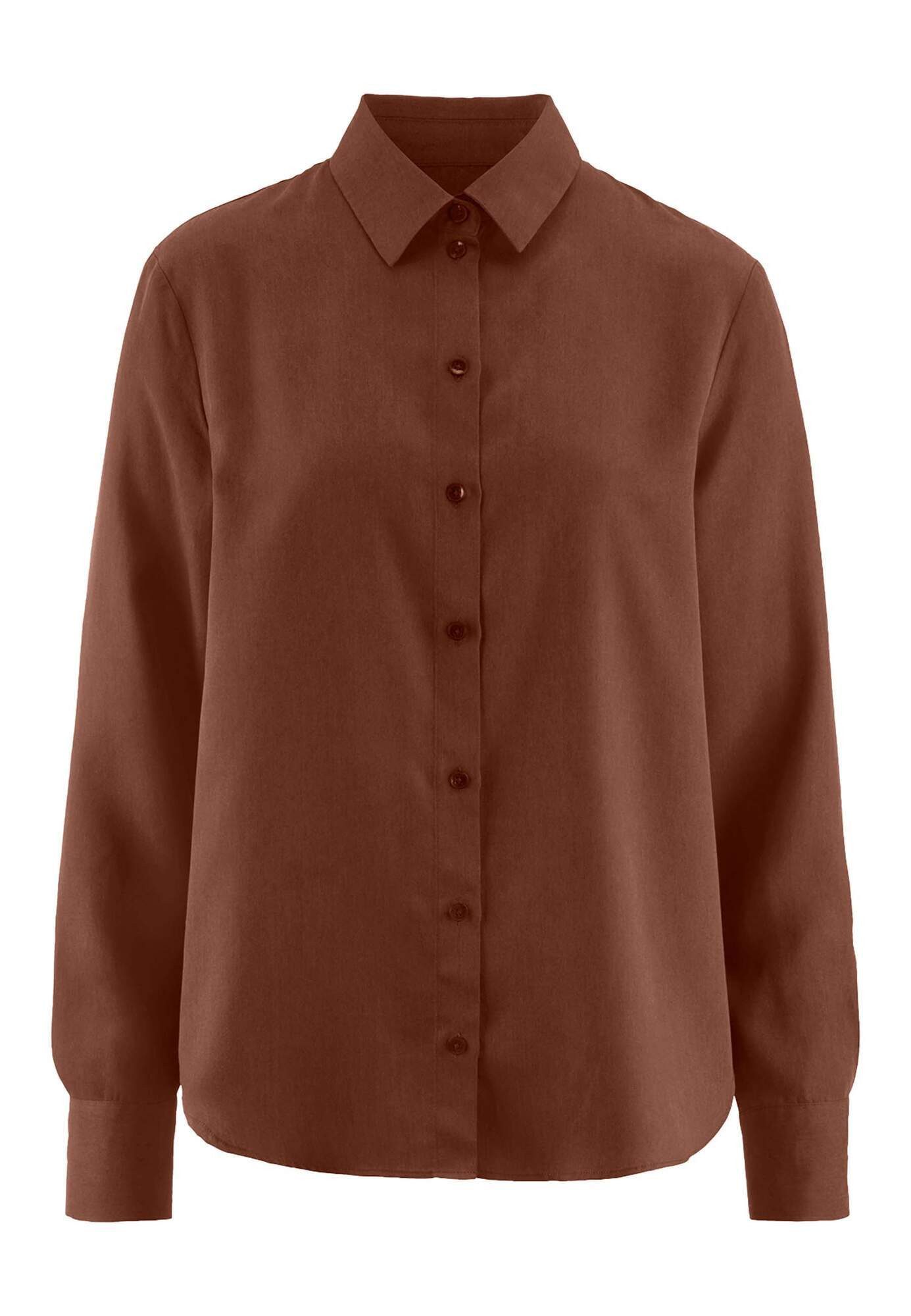 Hessnatur Klassische Bluse Relaxed aus TENCEL™ Lyocell (1-tlg)