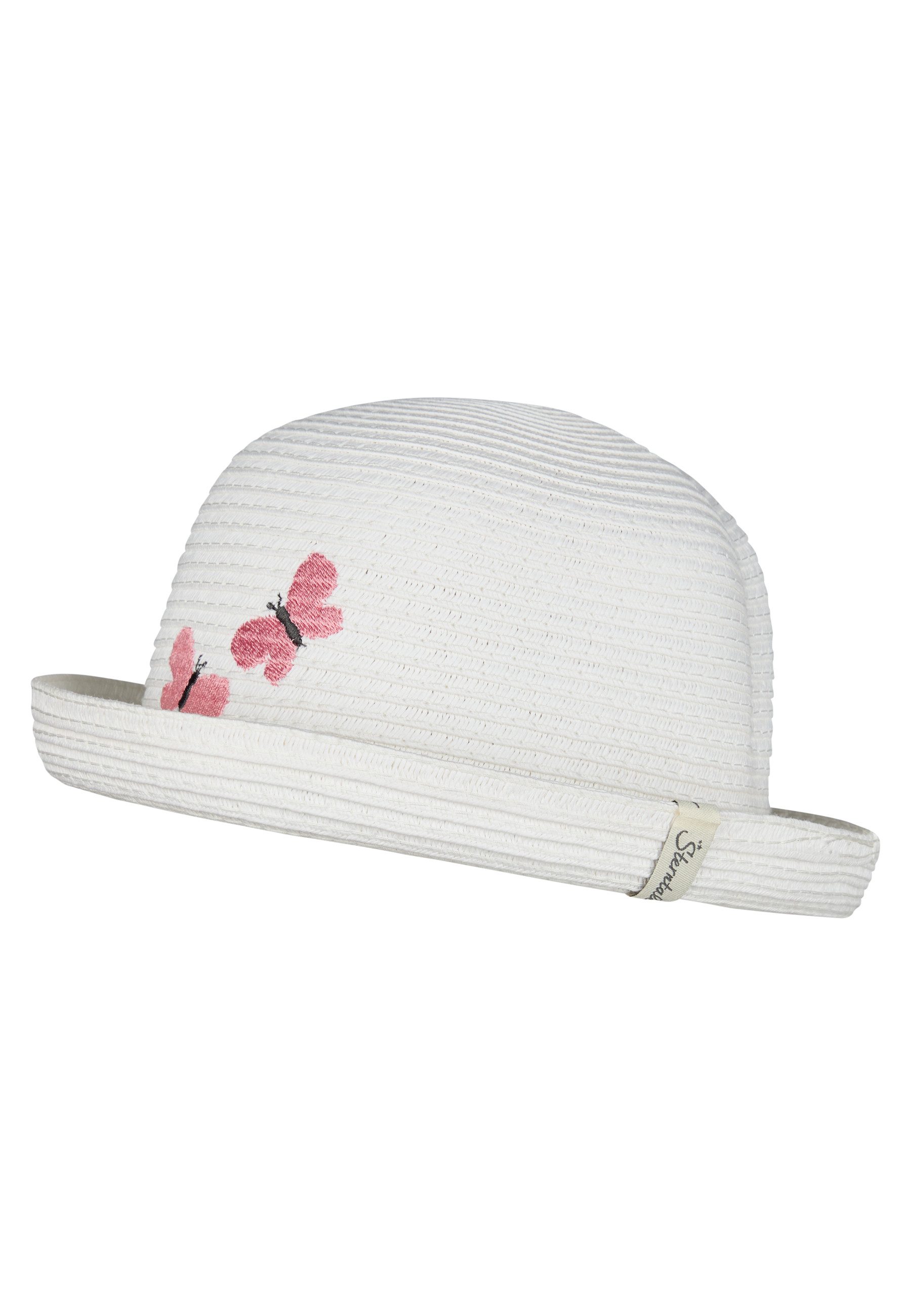 Sterntaler® Sonnenhut UV-Schutz 50+ Strohhut Schmetterling (1-St) Leichter, atmungsaktiver Strohhut mit Schmetterling-Stickerei, Krempe