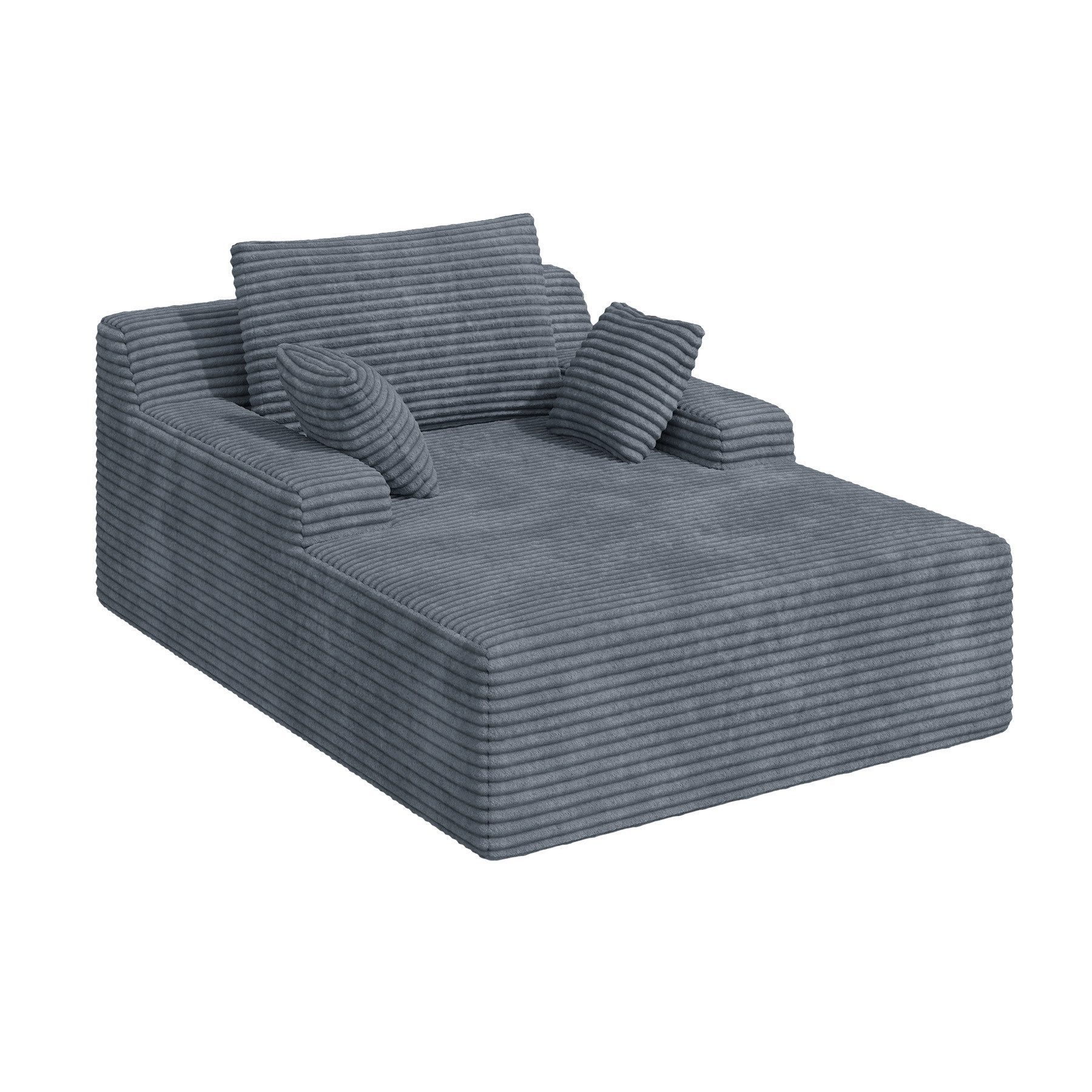 HawthyHome Schlafsofa Cordstoff Relaxsofa mit 2 Kissen, 1 Teile, 172x129x40 cm Bequeme Liegesofa für Wohn- und Schlafzimmer – Bild 3 von 5