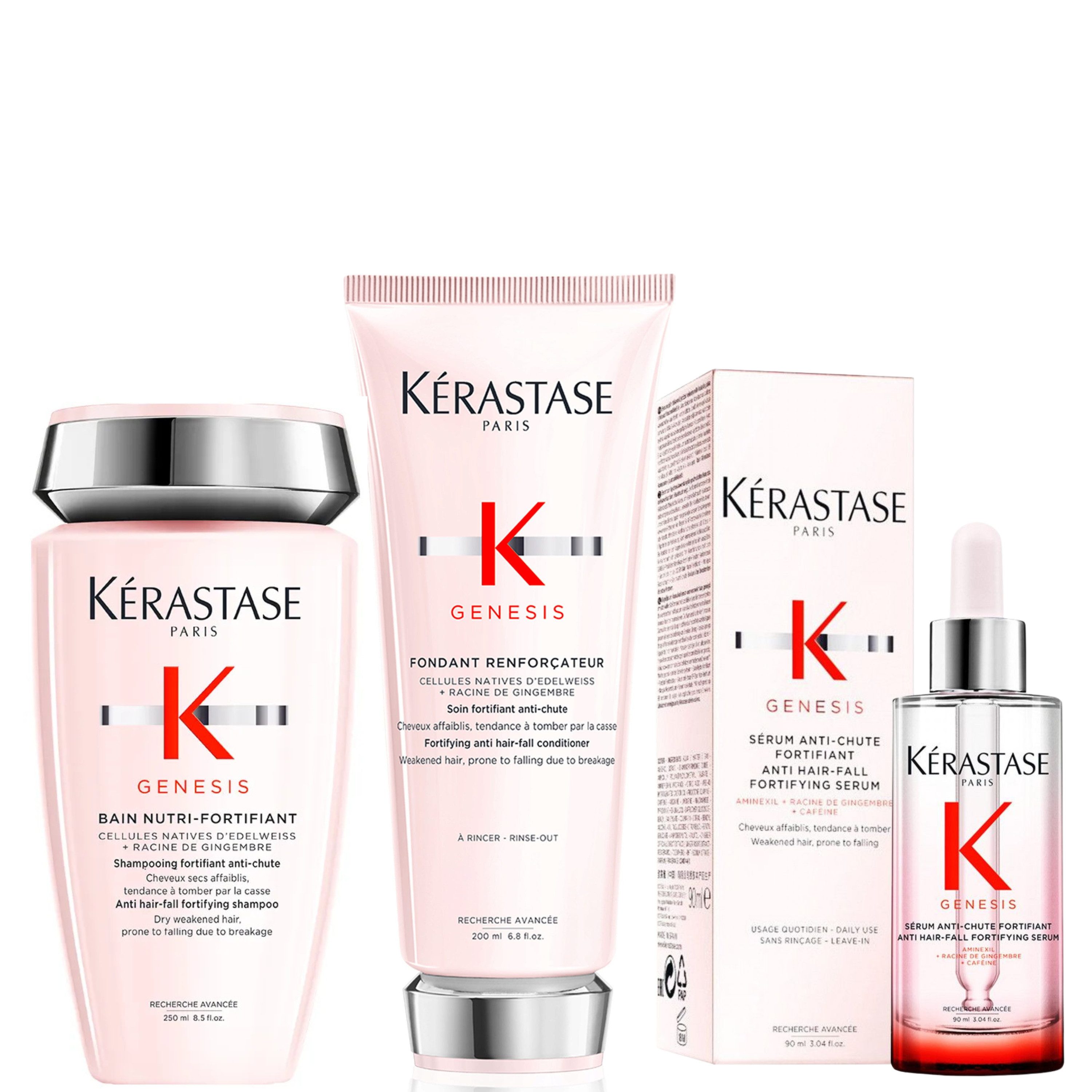 Kérastase Haarpflege-Set Genesis Strength Ritual – Kräftigendes Haarpflege Trio, 3-tlg., Anti-Haarbruch & Ant-Haarausfall Pflege