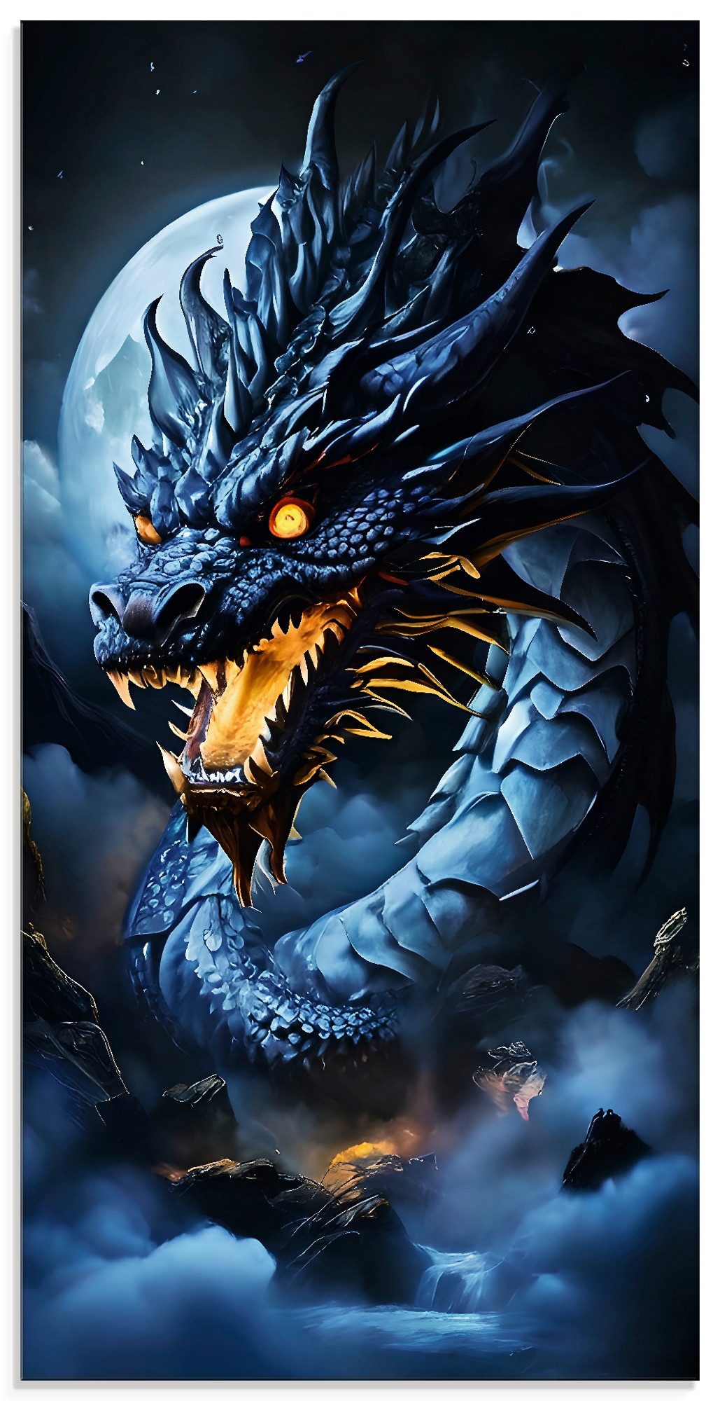 Artland Glasbild Die Wut des Drachen XVII, klassische Fantasie (1 St), in verschiedenen Größen