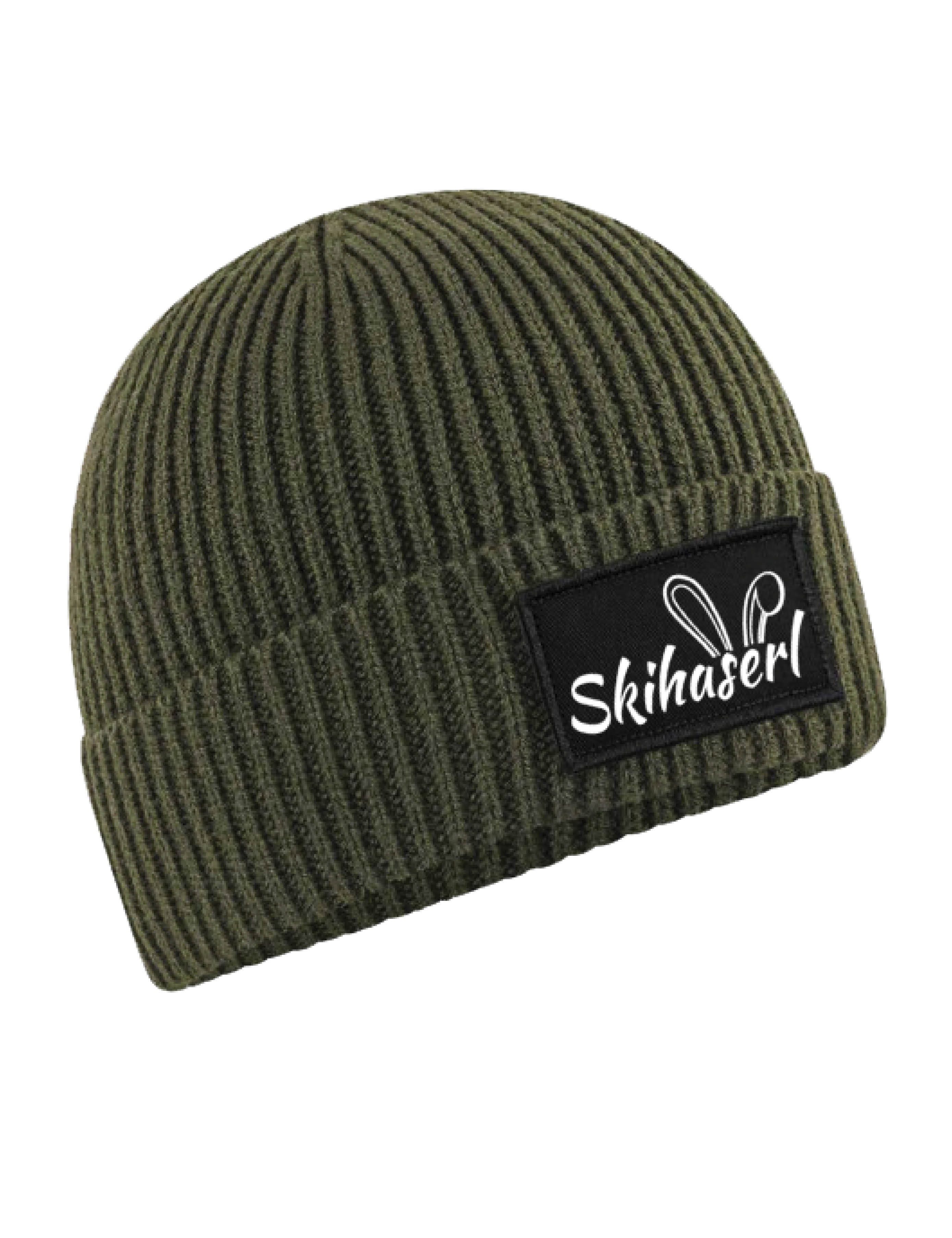 Youth Designz Beanie Damen Strick Beanie Mütze mit Skihaserl Aufdruck Geschenk Statement mit lustigen Print für Frauen