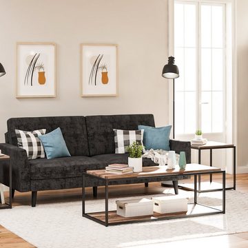 loft24 Couchtisch Quincy, Wohnzimmertisch mit Ablagefläche, Metallgestell, Breite 124,5 cm