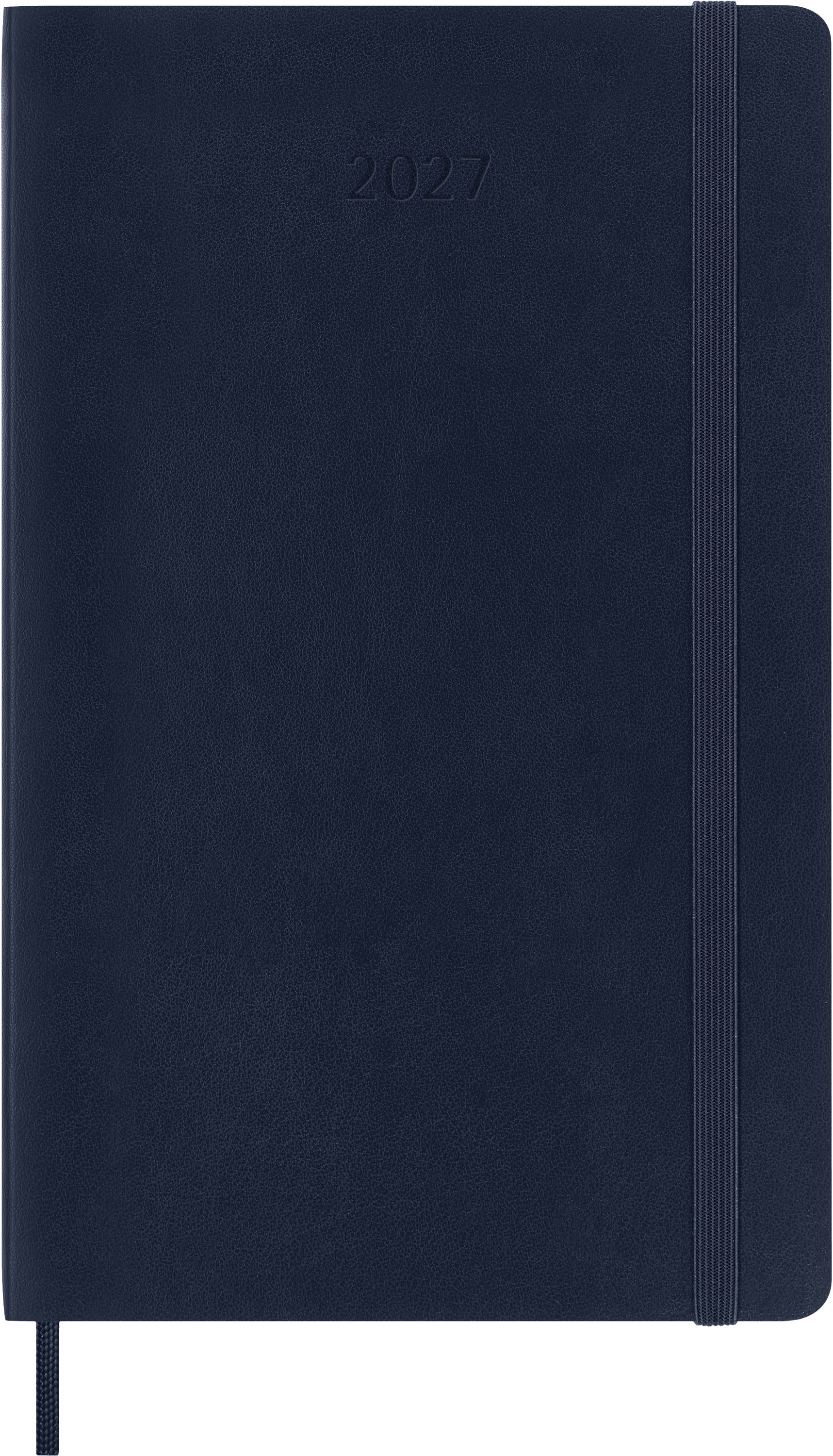 MOLESKINE Buchkalender, MOLESKINE 12 MONATE TAGES NOTIZKALENDER 2027 - SOFTCOVER - L/A5 - BLAU