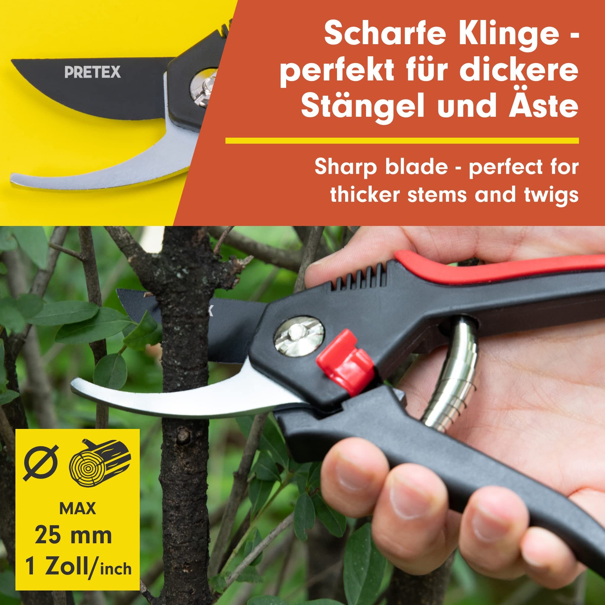PRETEX Kombischere Gartenschere mit Sicherheitshebel, (1-tlg), günstig online kaufen