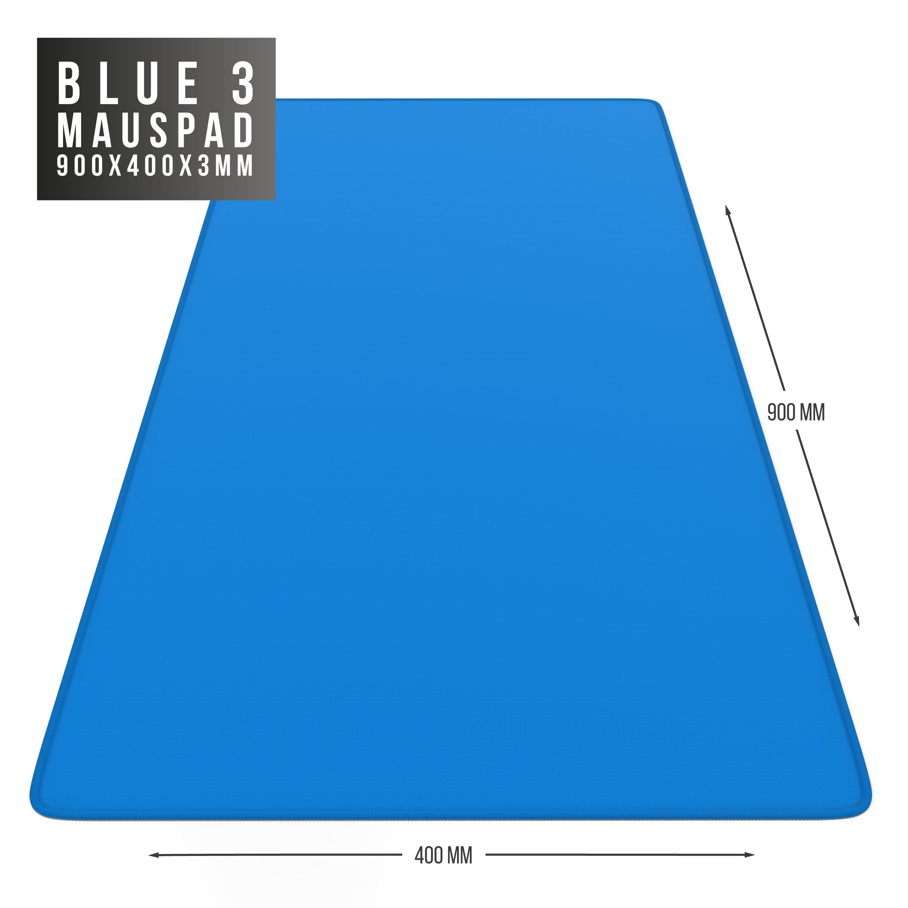 CSL Gaming Mauspad XXL Speed Mousepad 900 x 400 x 3 mm, große Tischunterlage (1-St), rutschfest, abwaschbar, Geschwindigkeit & Präzision, dunkelblau – Bild 5 von 5