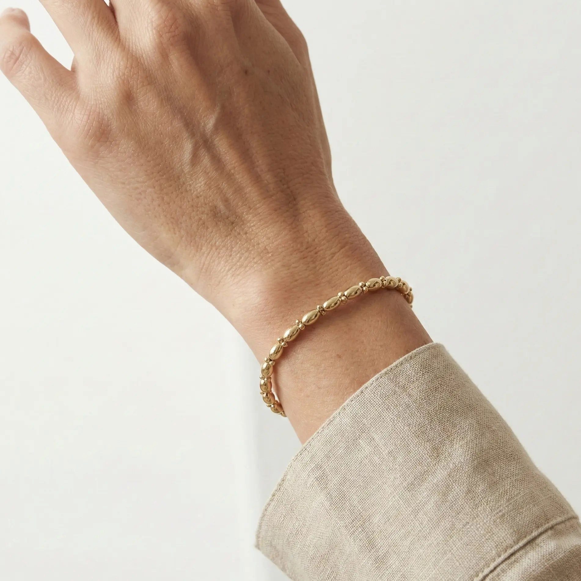 Suzan Gold Goldarmband 375 Echtgold Oliva Loop ovale Gliederelemente