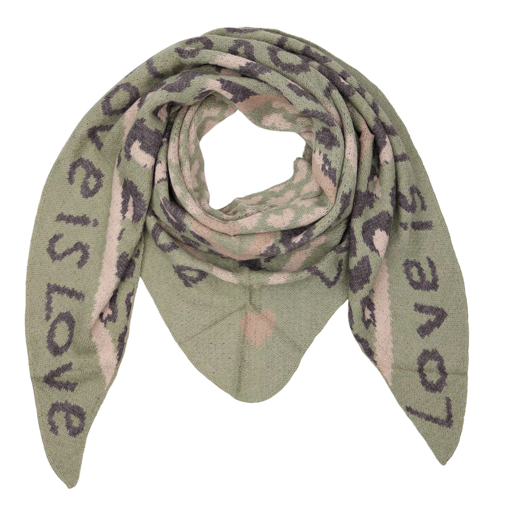 MIRROSI Dreieckstuch kuschliger und warmer Dreiecksschal ca.180x80 cm, (Leo Muster; ca. 220 Gramm; Neue Kollektion Herbst/Winter 2025), Trendiges LEO-Design, wärmend & weich