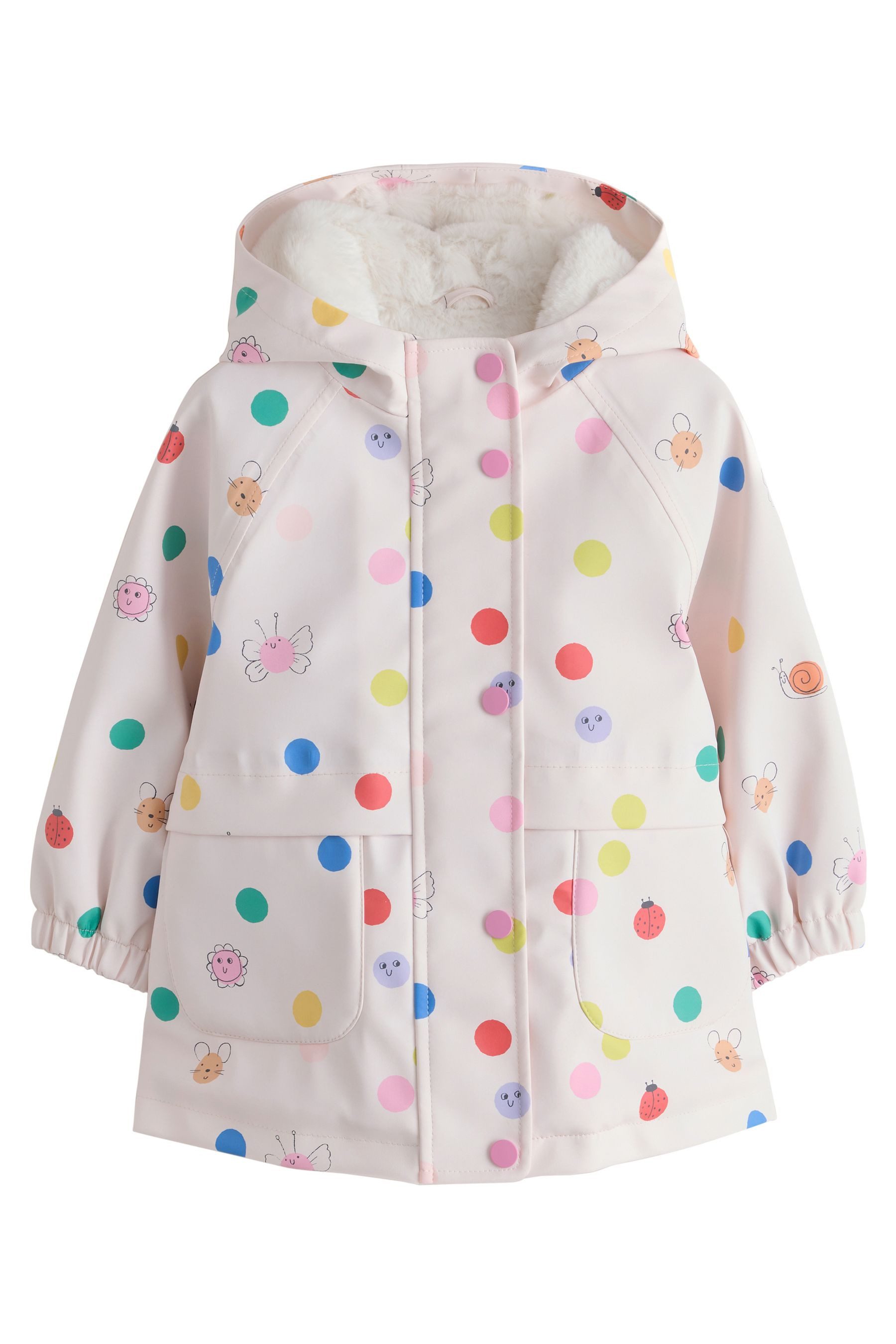 Next Regenjacke Wasserfeste Jacke mit Print (1-St)